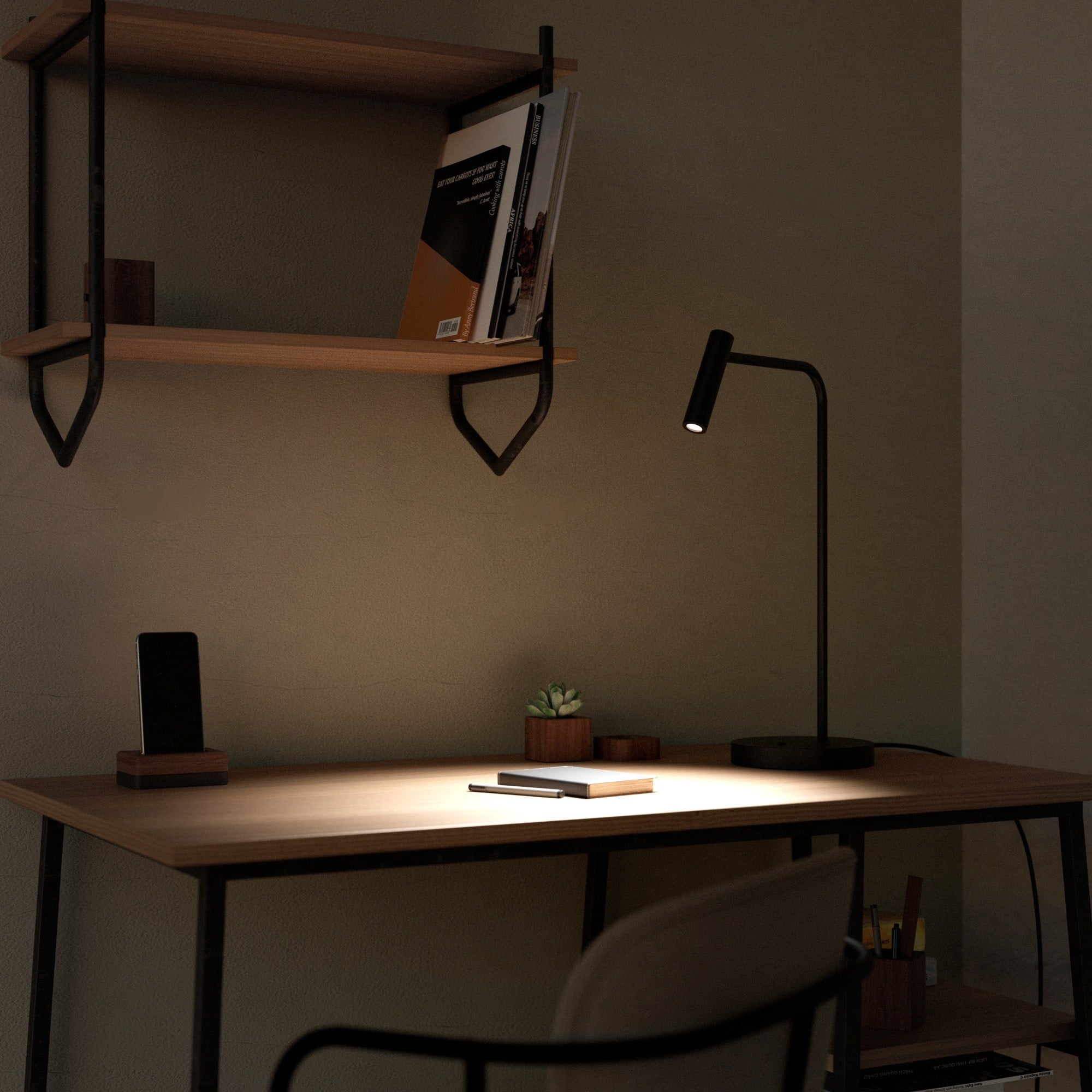 Sulion Alexia Lámpara de mesa de metal negro - ALEXIA 200736