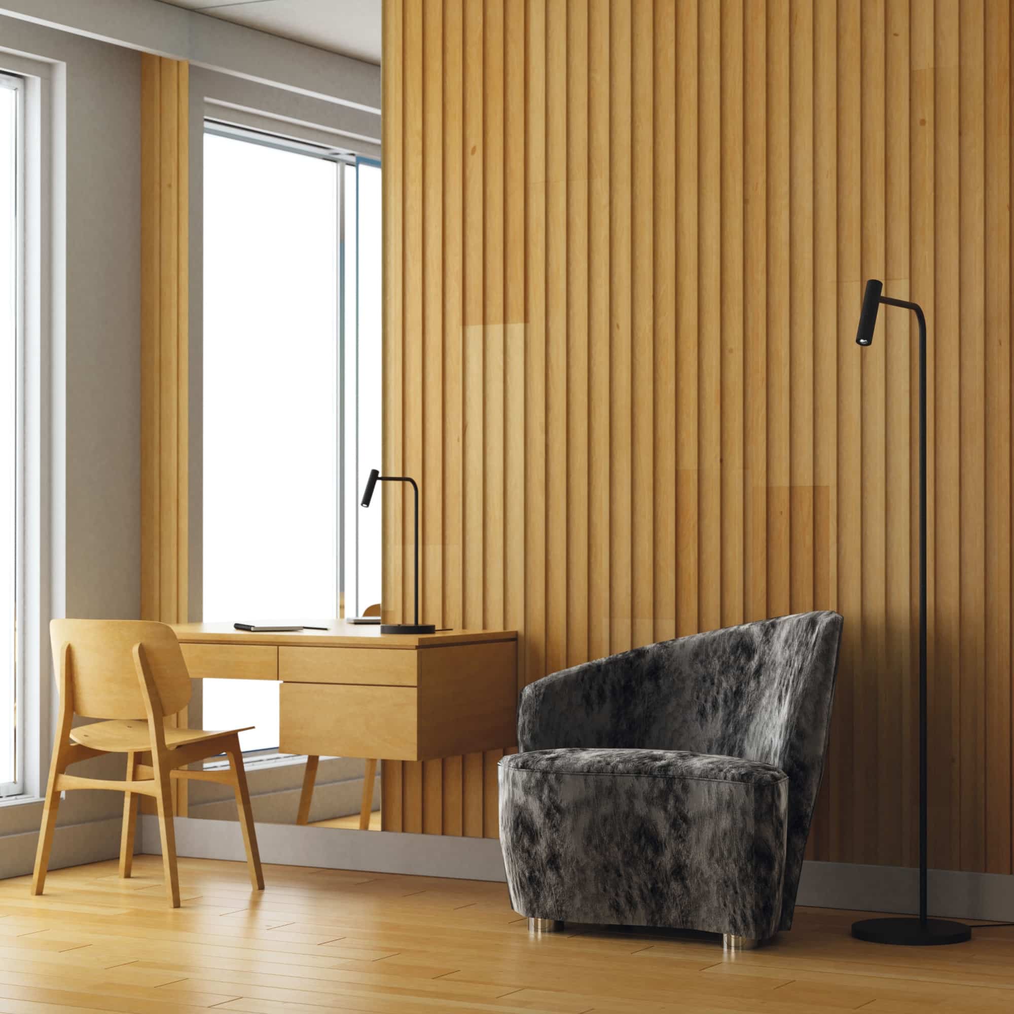 Sulion Alexia Lámpara de pie de metal negro - ALEXIA 200737