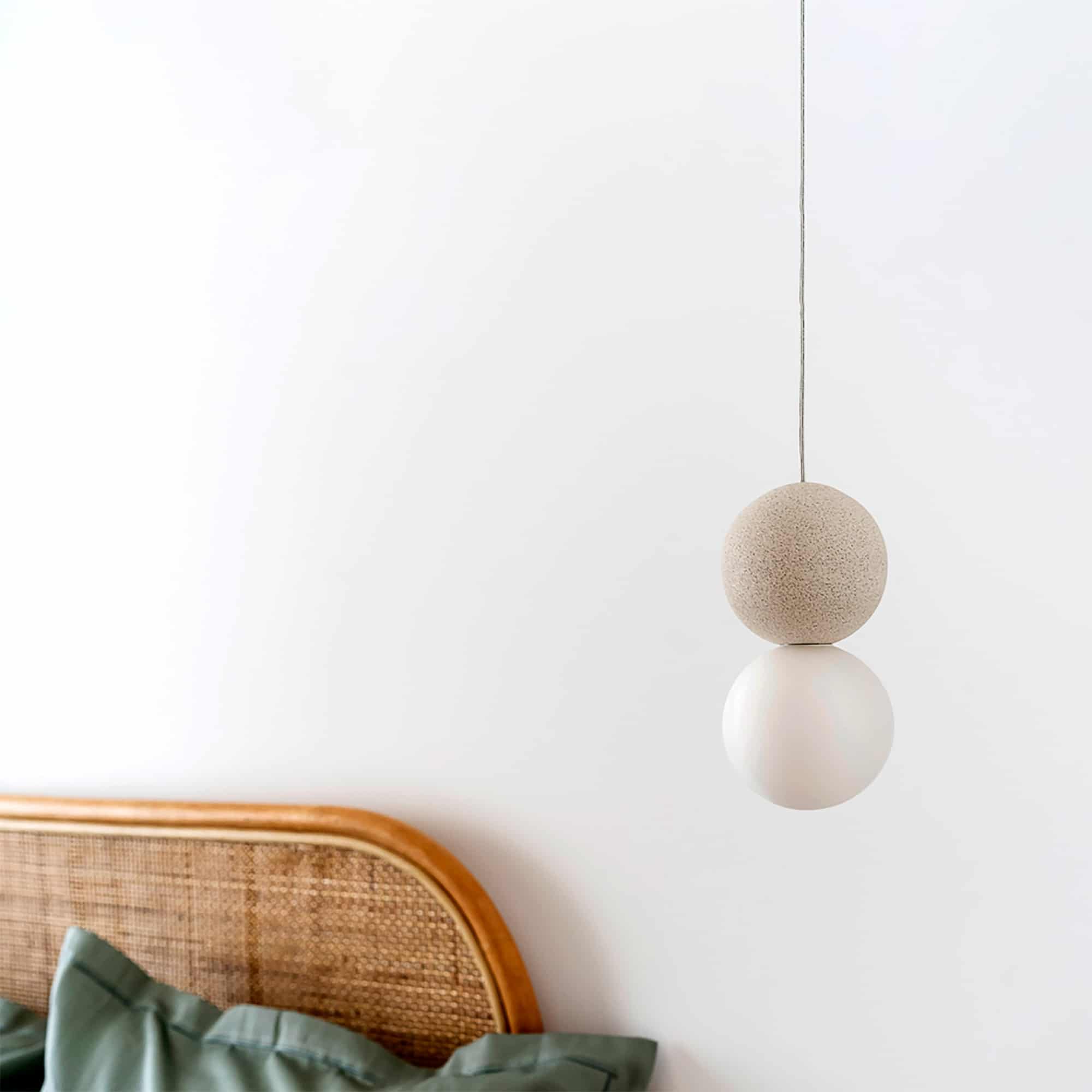 Sulion Creta Lámpara de techo de dos bolos hormigón y vidrio  - CRETA 200749