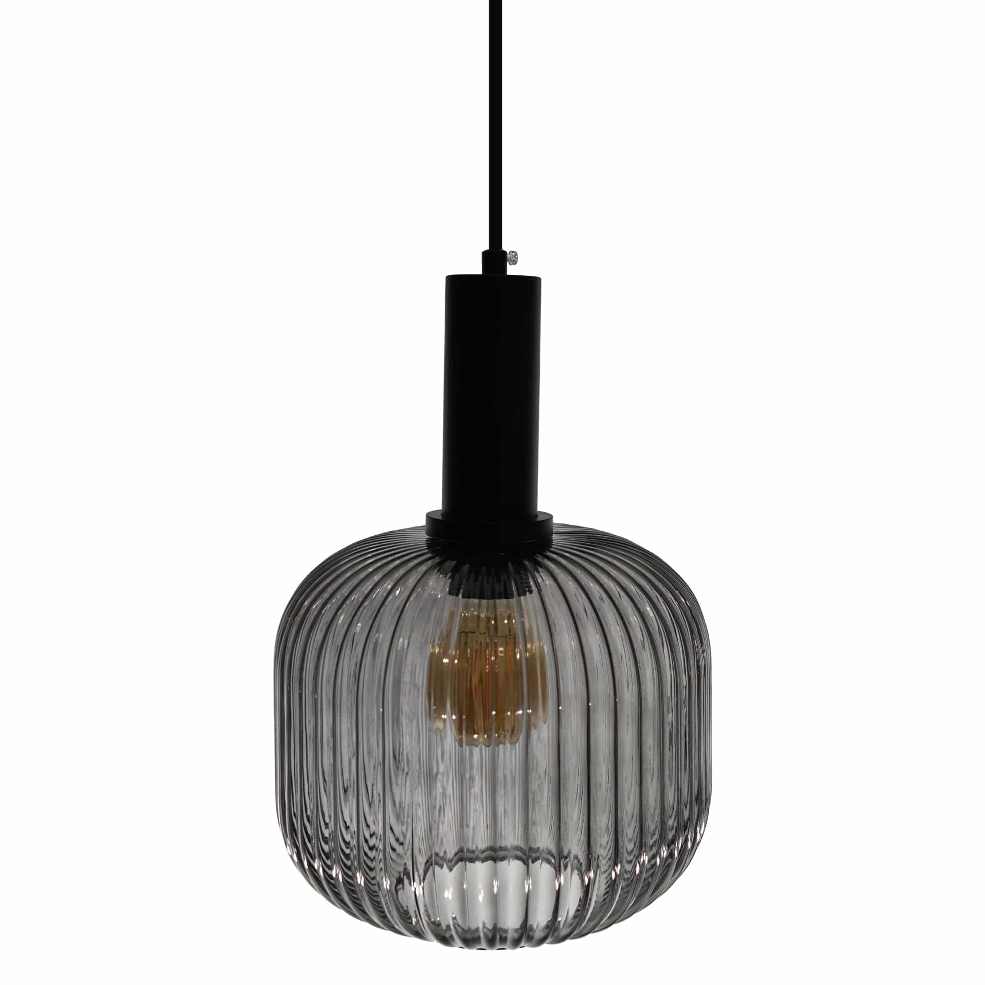 Sulion Garbo Lámpara de techo de vidrio acanalado ahumado - GARBO 200796