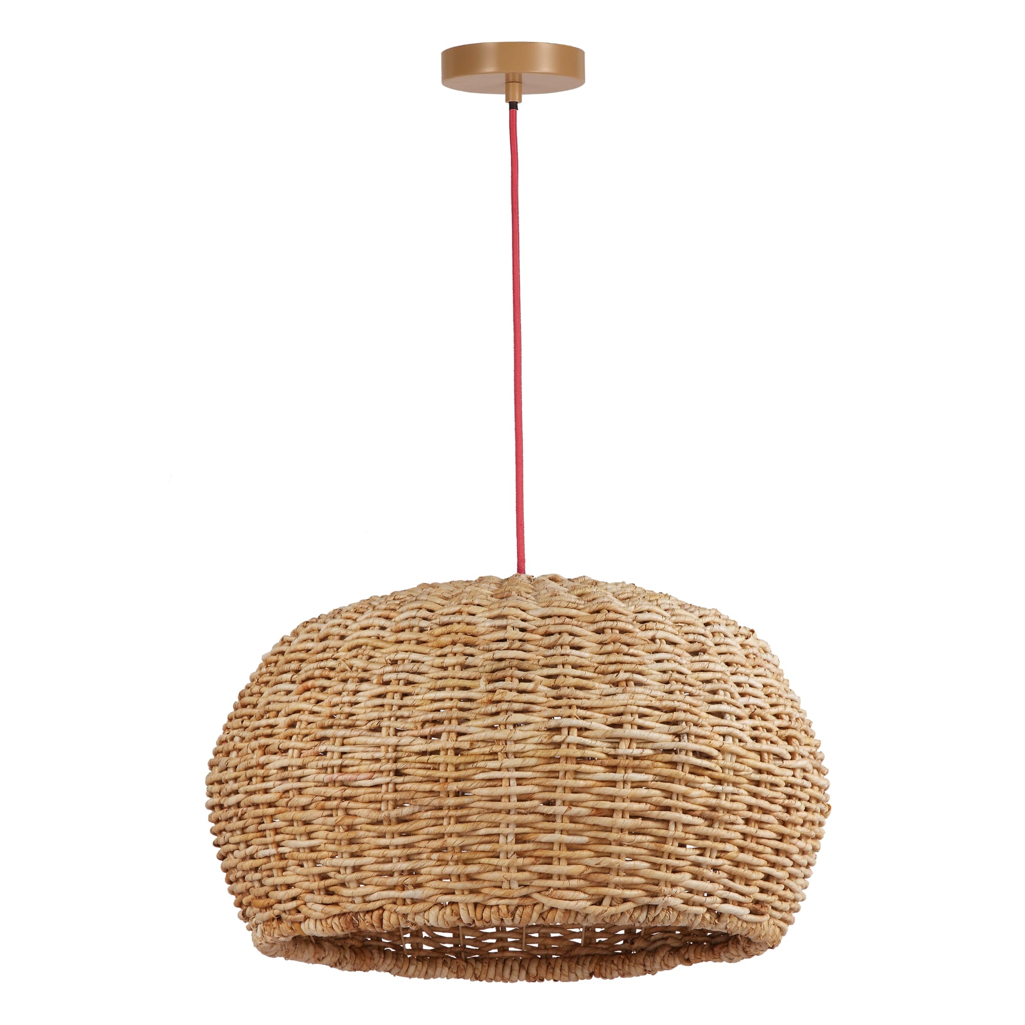 Sulion Nest Lámpara de techo de ratán con cable rojo NEST 201210