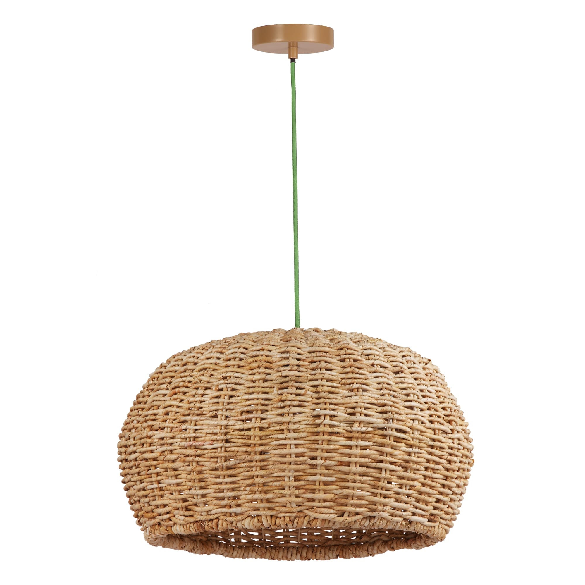 Sulion Nest Lámpara de techo de ratán con cable verde NEST 201211