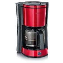 Severin KA 4817 Cafetera de filtro para café molido 10 tazas 1000W Negro, Metálico, Rojo con función mantener caliente