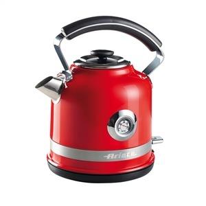 Ariete 2854/00 Hervidor Eléctrico Moderna 1.7L Rojo, Base Inalámbrica 360°, Termómetro, Acero Inoxidable