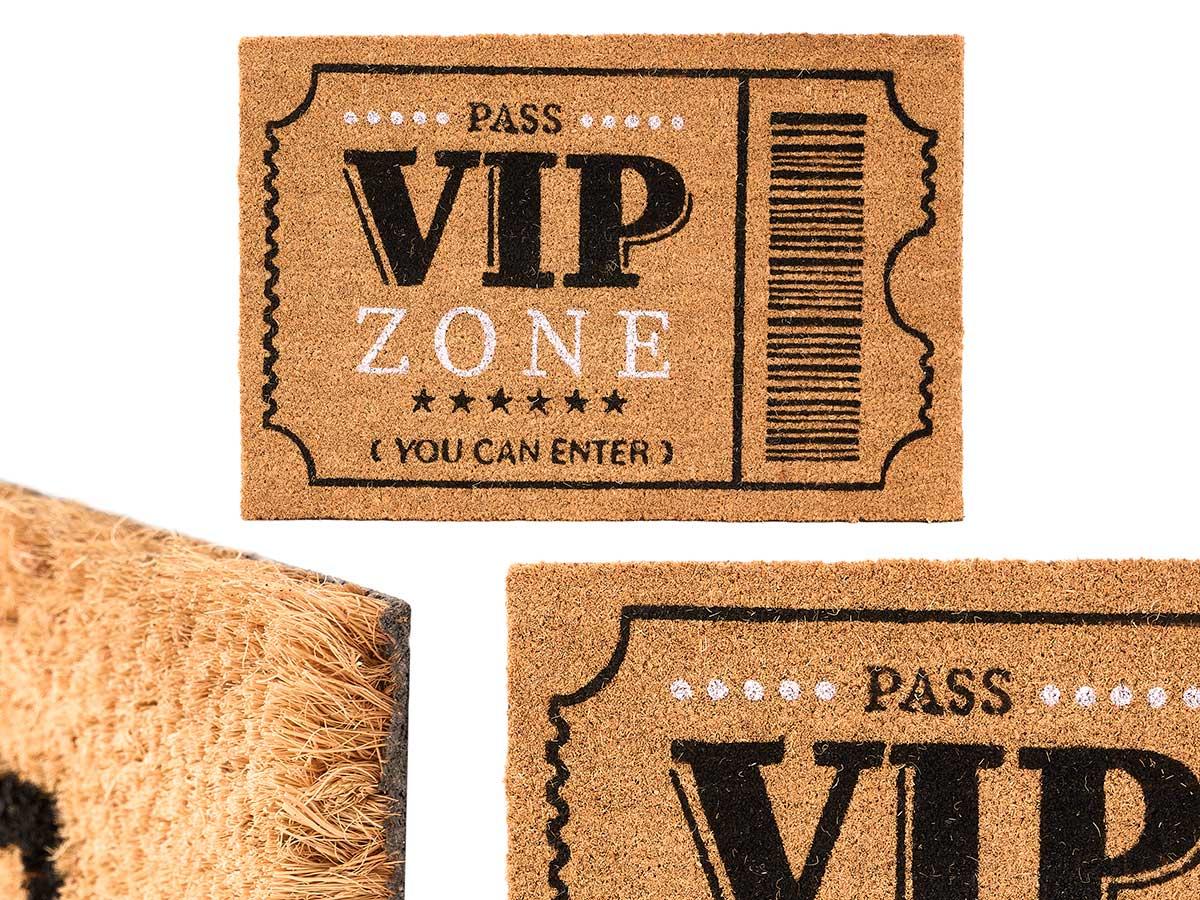 Giftdecor Felpudo VIP 40x60 cm - Estampado VIP, Fibra de Coco y PVC (10 Unidades)