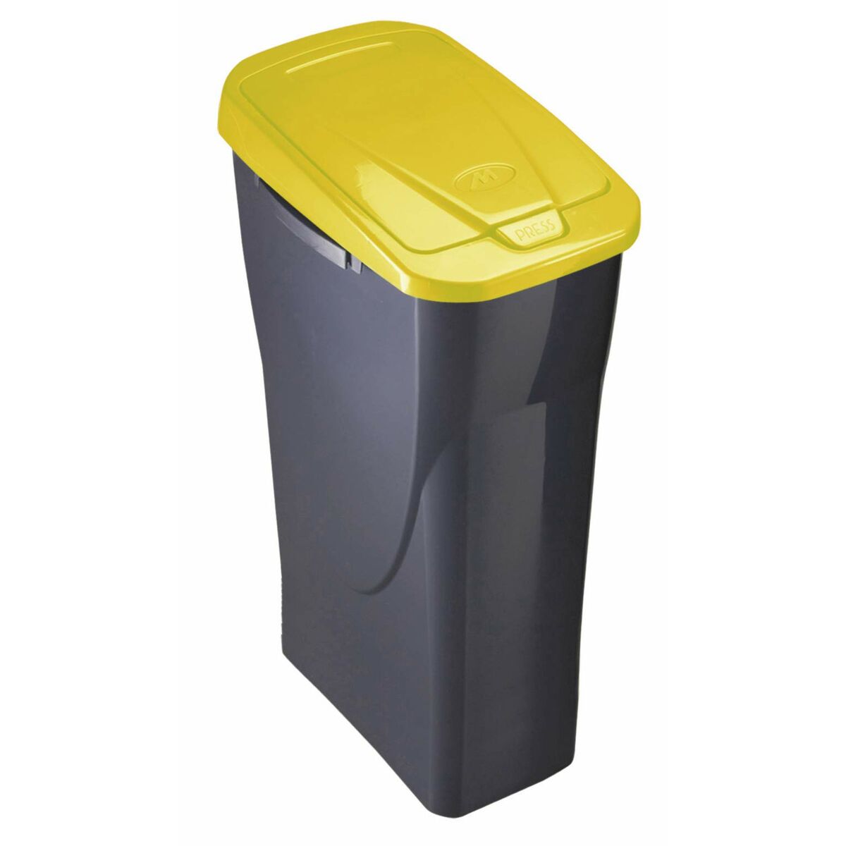 Mondex Cubo de Basura con Tapa Ecobín, Amarillo, 25 L, Polipropileno, 24,5x36,5x51 cm, Conectable