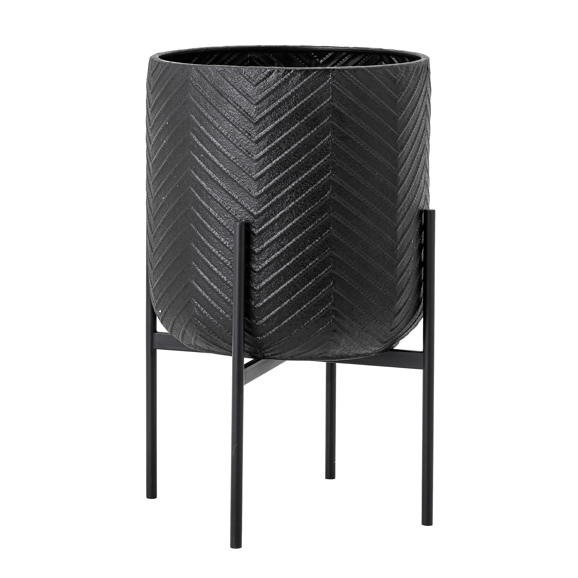 Maceta con soporte Bloomingville Ø39 cm negro
