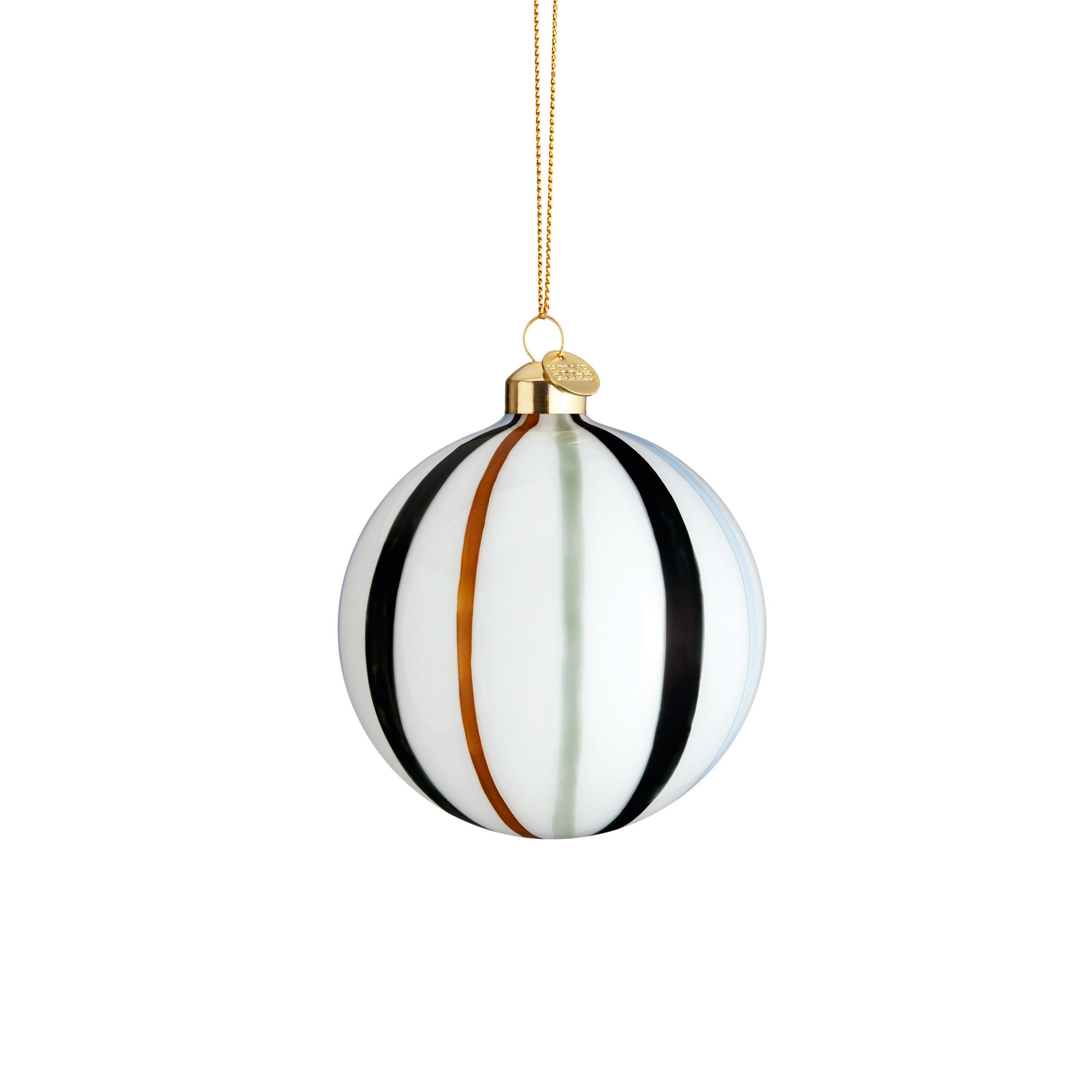 Bola de navidad Souvenir a rayas Ø8 cm verde