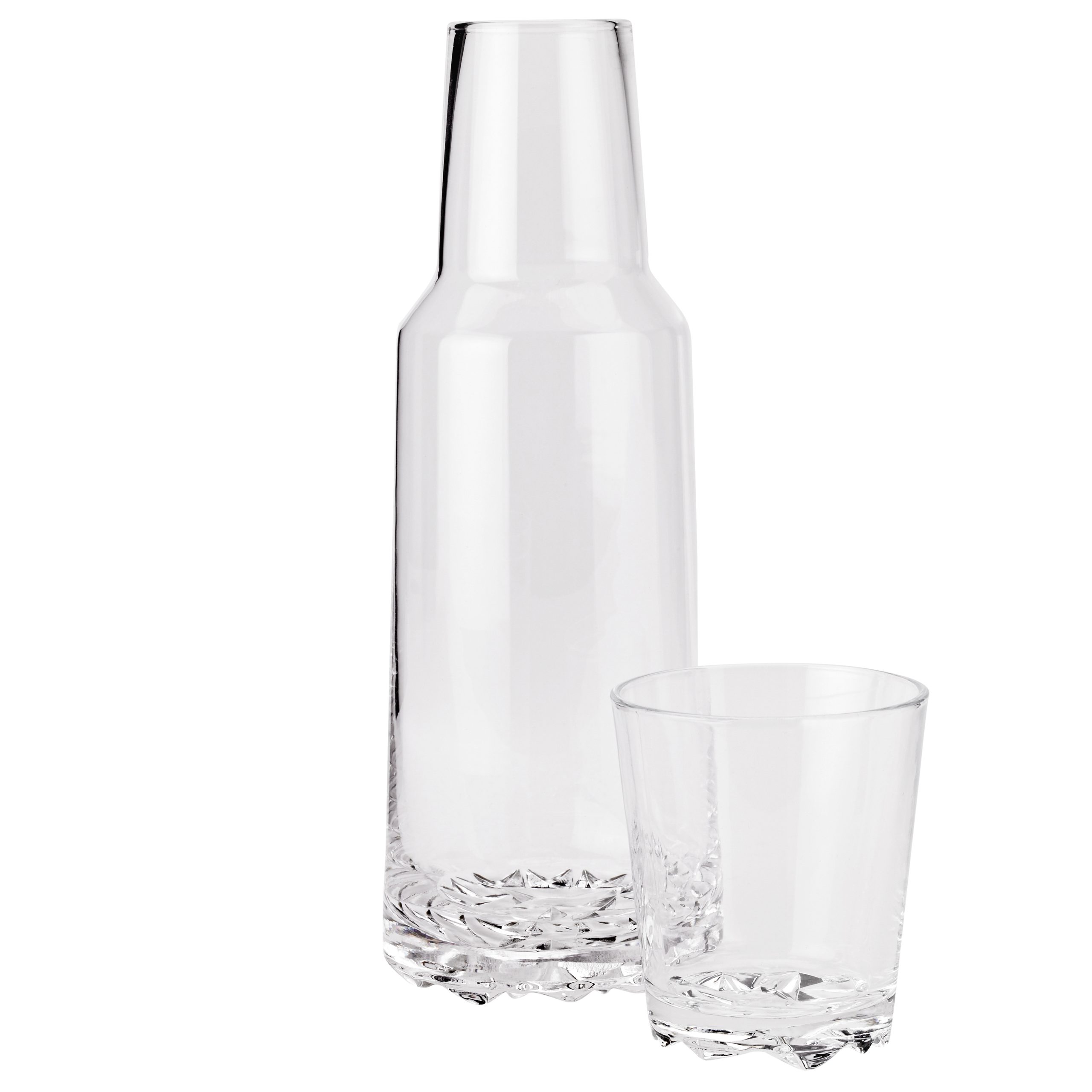 Jarra con vaso Glacier transparente