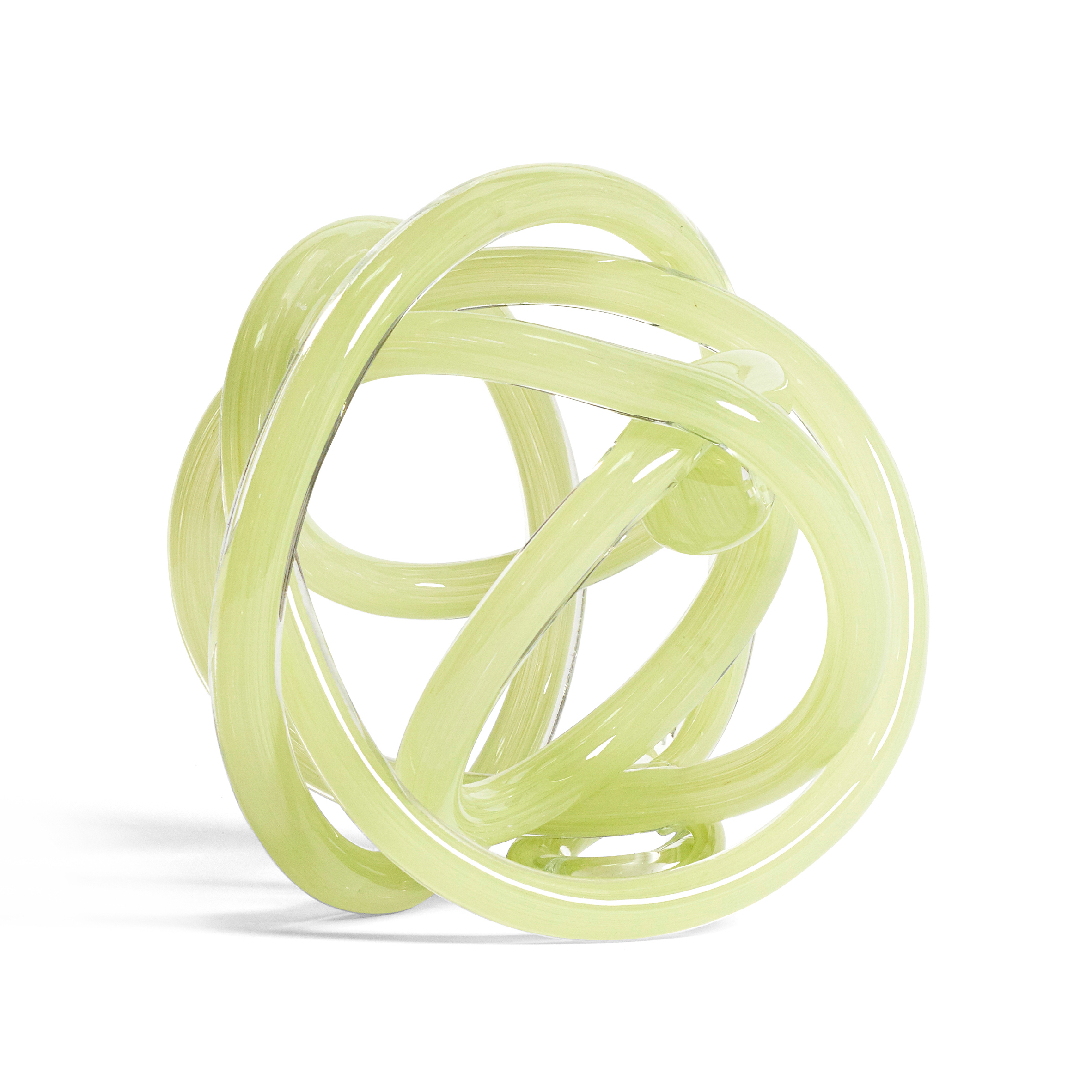 Escultura de cristal Knot No 2 L Light green