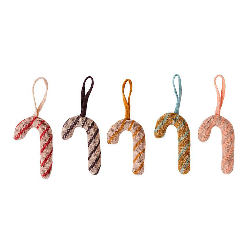 5 Colgantes de Navidad Christmas Sugar Canes Multi