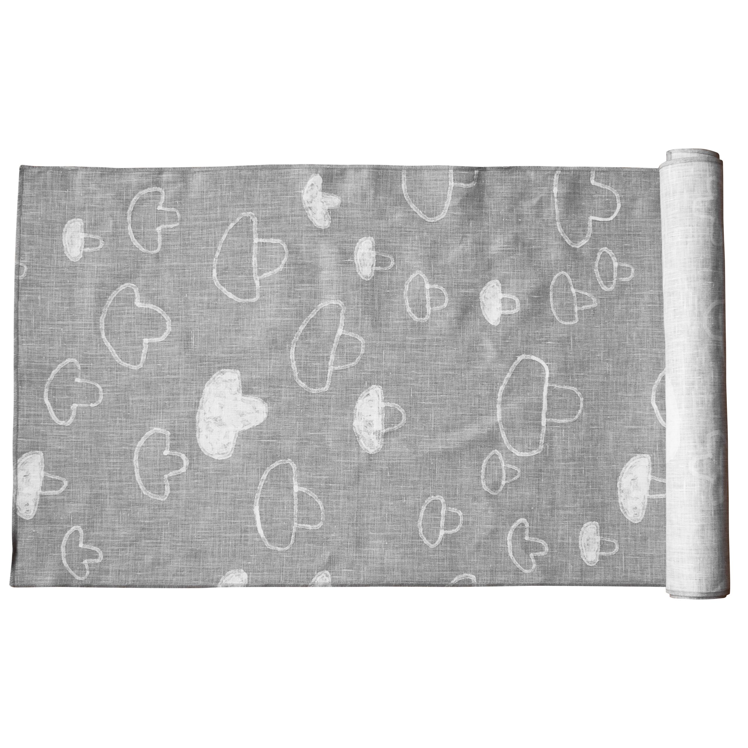 Camino de mesa Mushroom lino gris