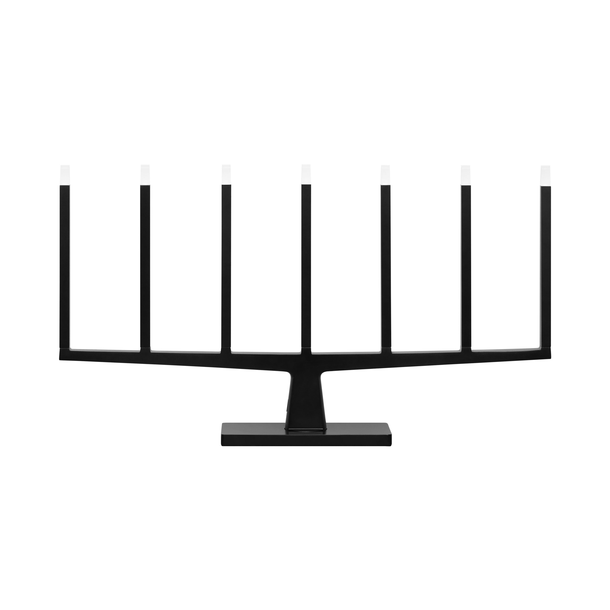 Candelabro de Adviento Adventure 7 brazos negro