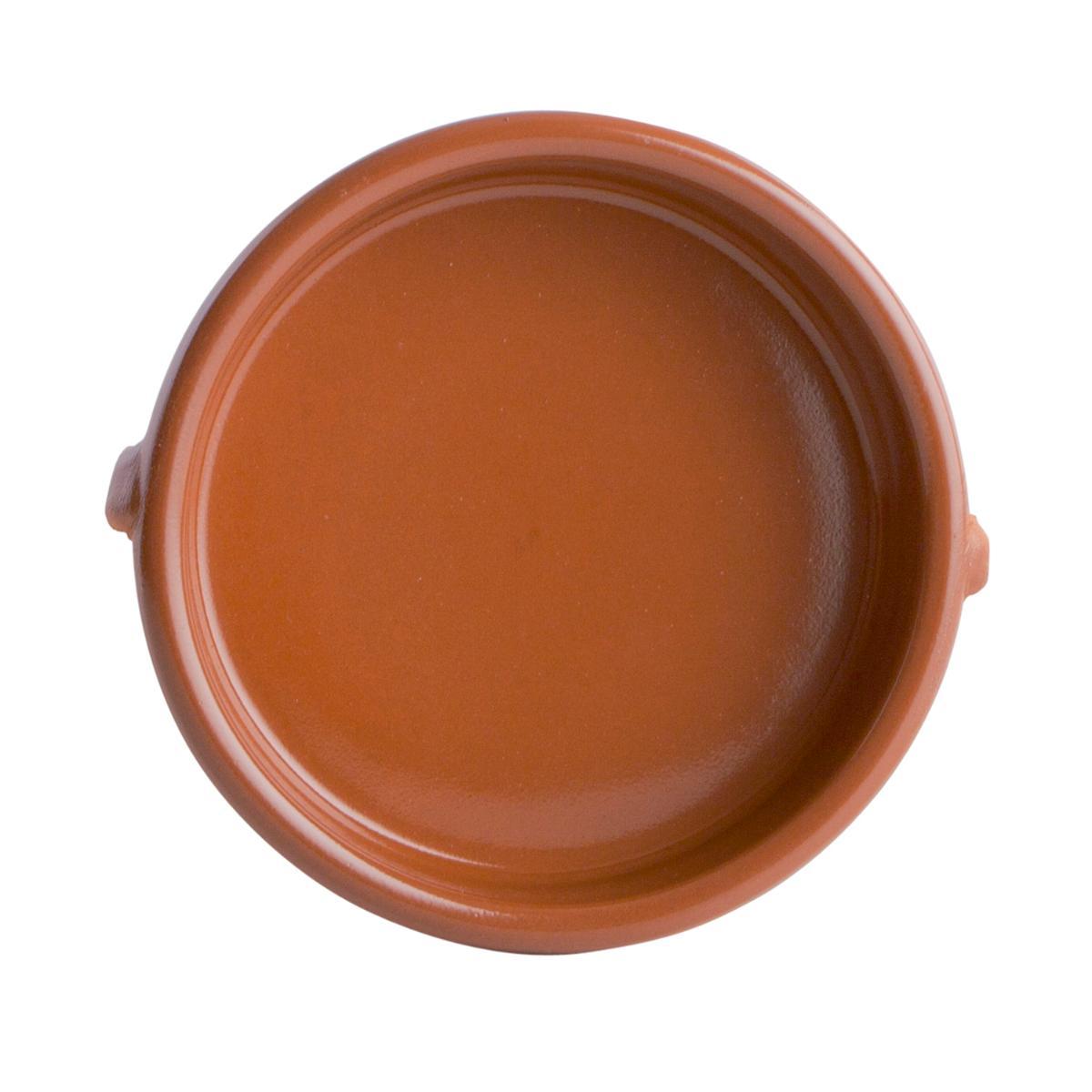 Cazuela de Barro Clásico Marrón 32 cm Cerámica – Apta Vitro, Eléctrica, Inducción, Gas – Mantiene Temperatura – Fabricada en España