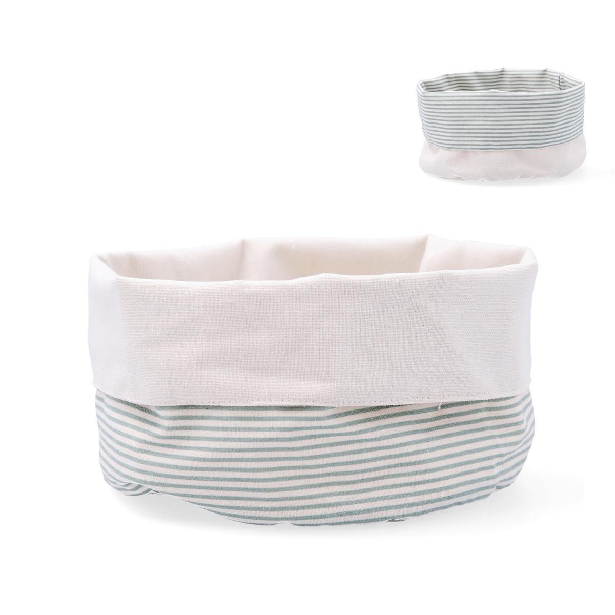 Vinthera Cesta Pan Reciclado Okapi Textil Bicolor 20 cm Sello Oeko-Tex (12 Unidades)