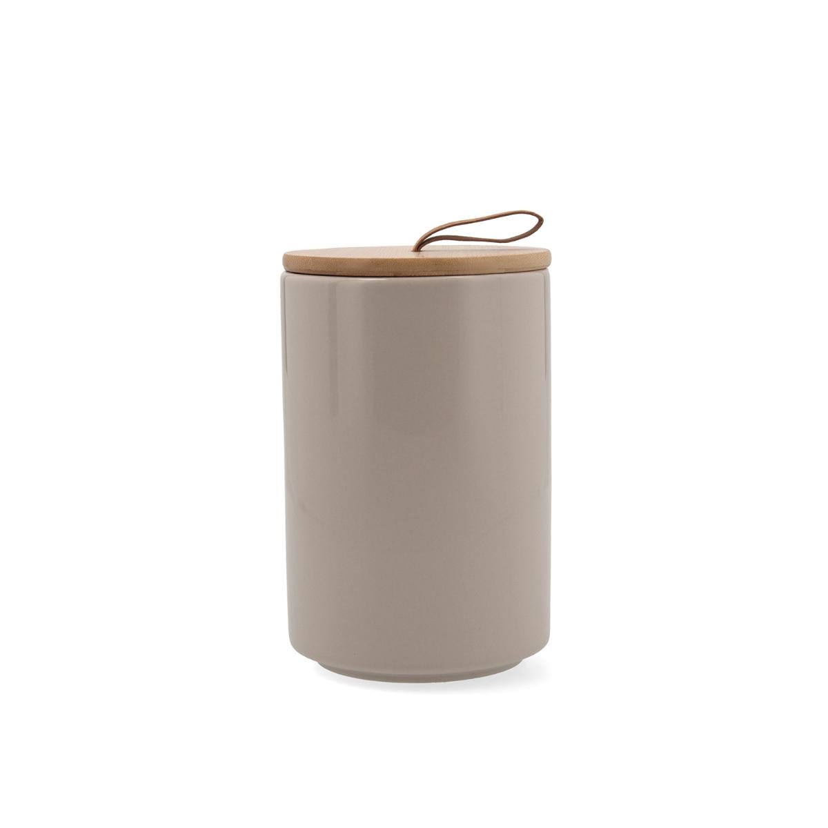 Quid Tarro Cerámico Ozon Beige 10,4x16 cm - Estética Natural y Resistente para Cocina y Hogar