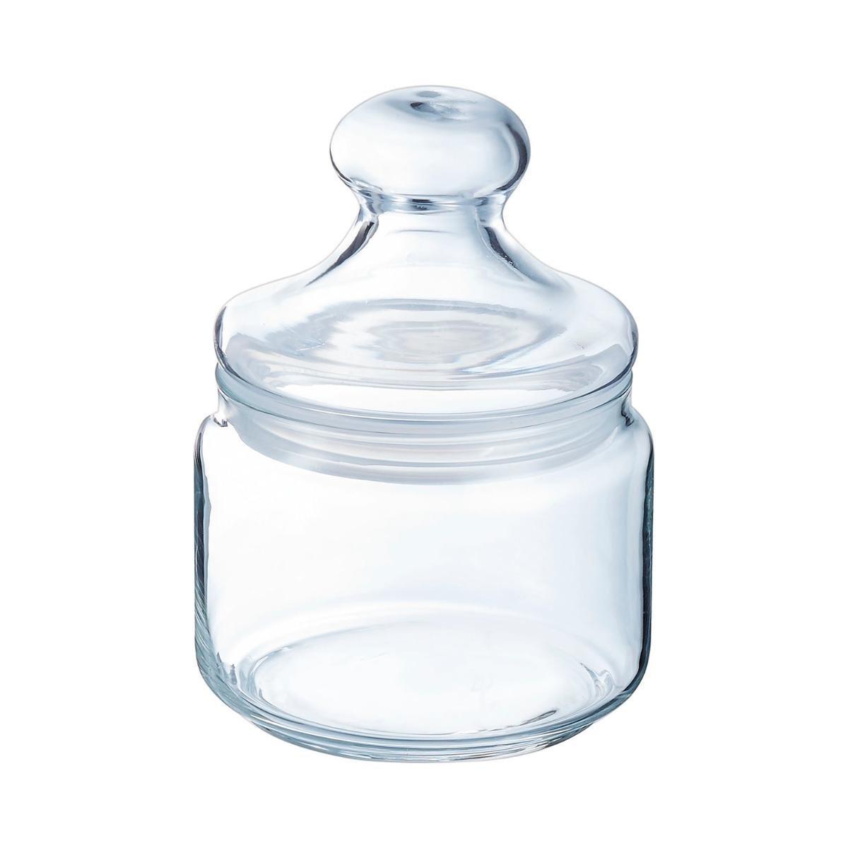 Luminarc Tarro de Vidrio con Tapa Club 0,5 L Transparente - Apto Lavavajillas y Frigorífico, Fabricado en Francia