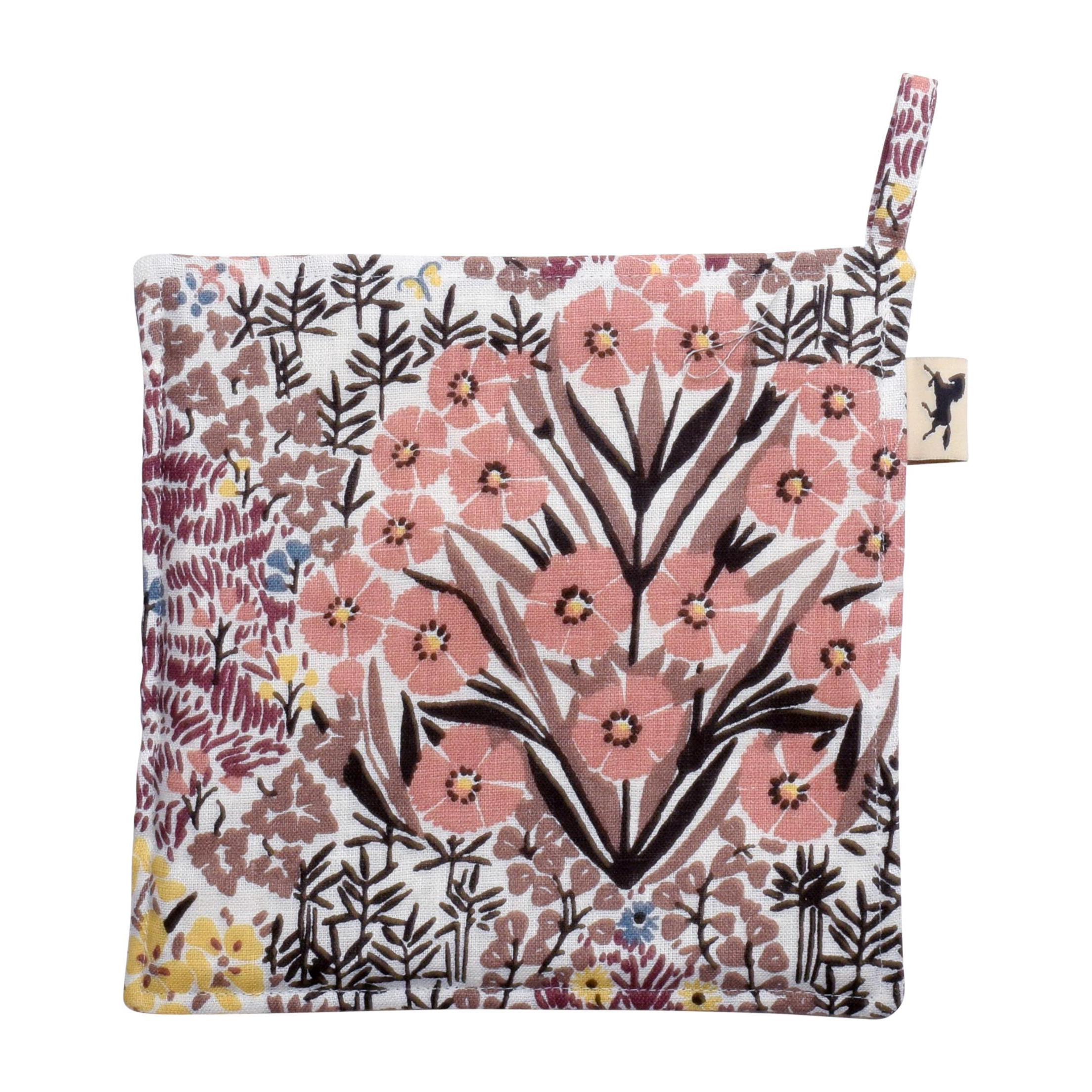 Agarrador Botanic Garden 23x23 cm Rosa-marrón