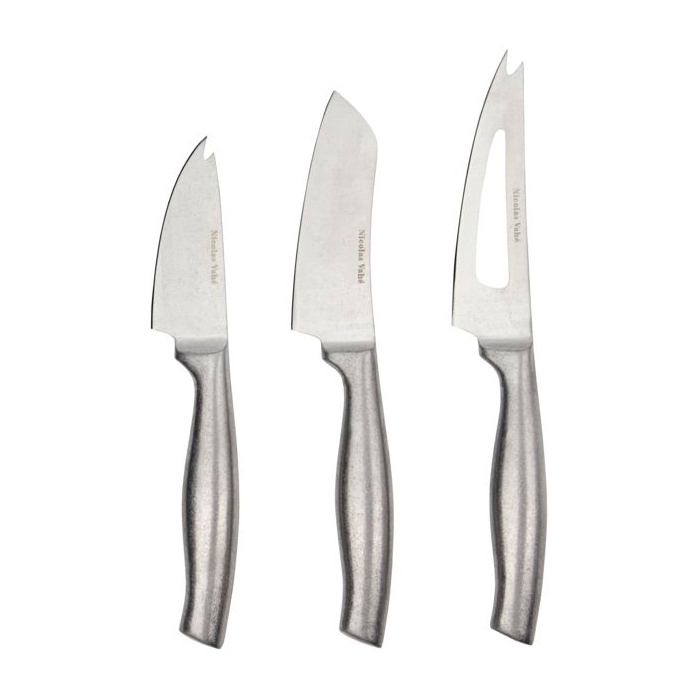 Set de 3 cuchillo de queso Fromage acero inoxidable