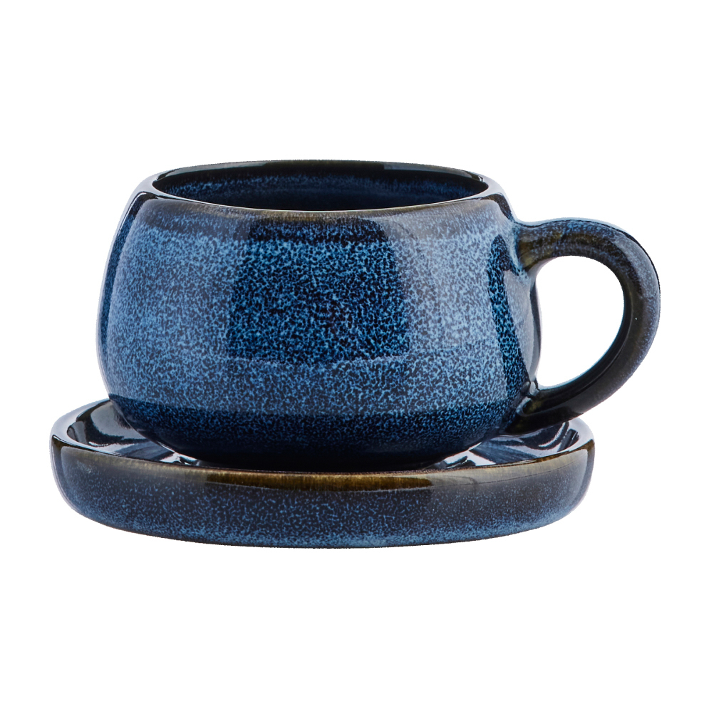 Taza de café espresso con plato Amera 8 cl Azul