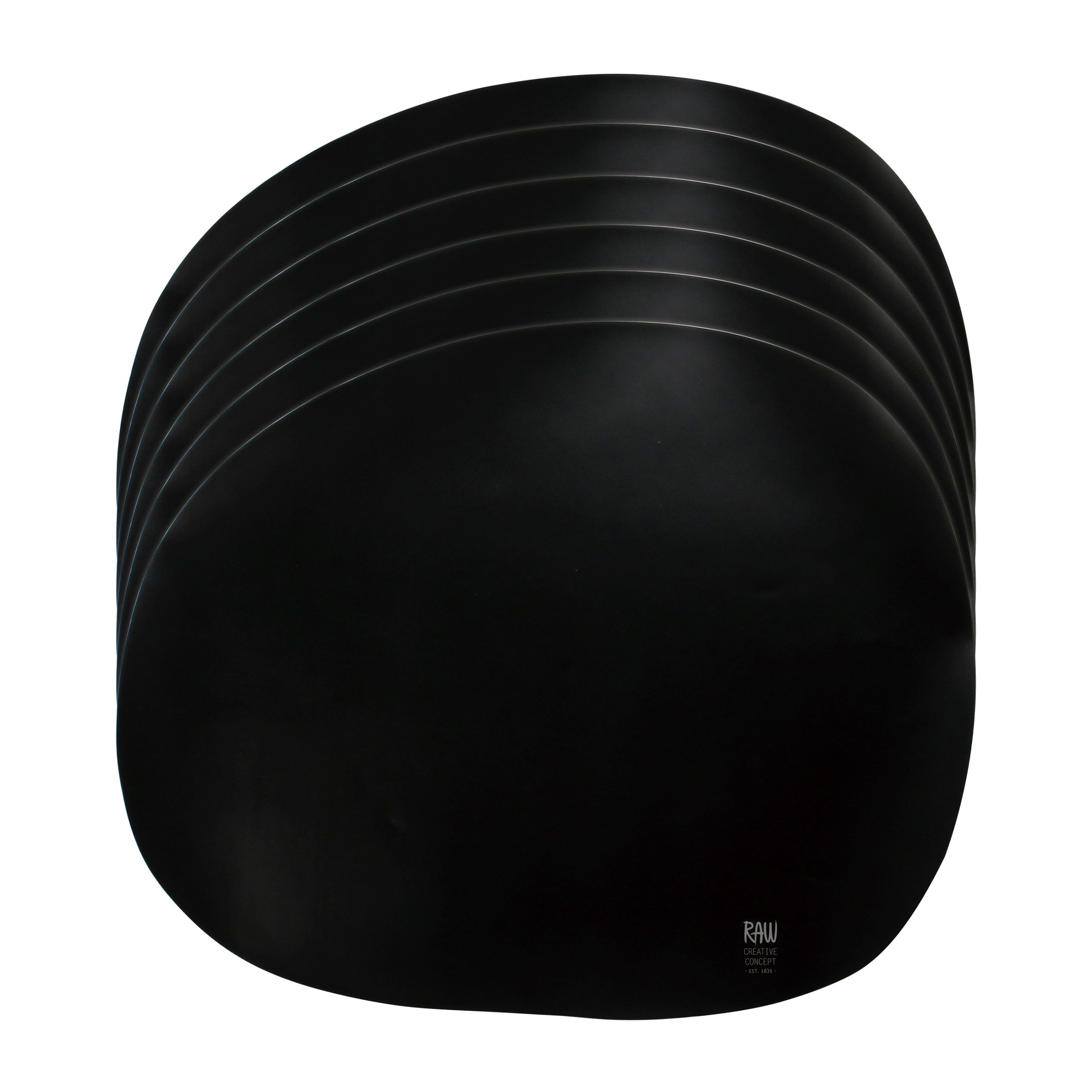 6 Manteles individuales Raw silicona negro