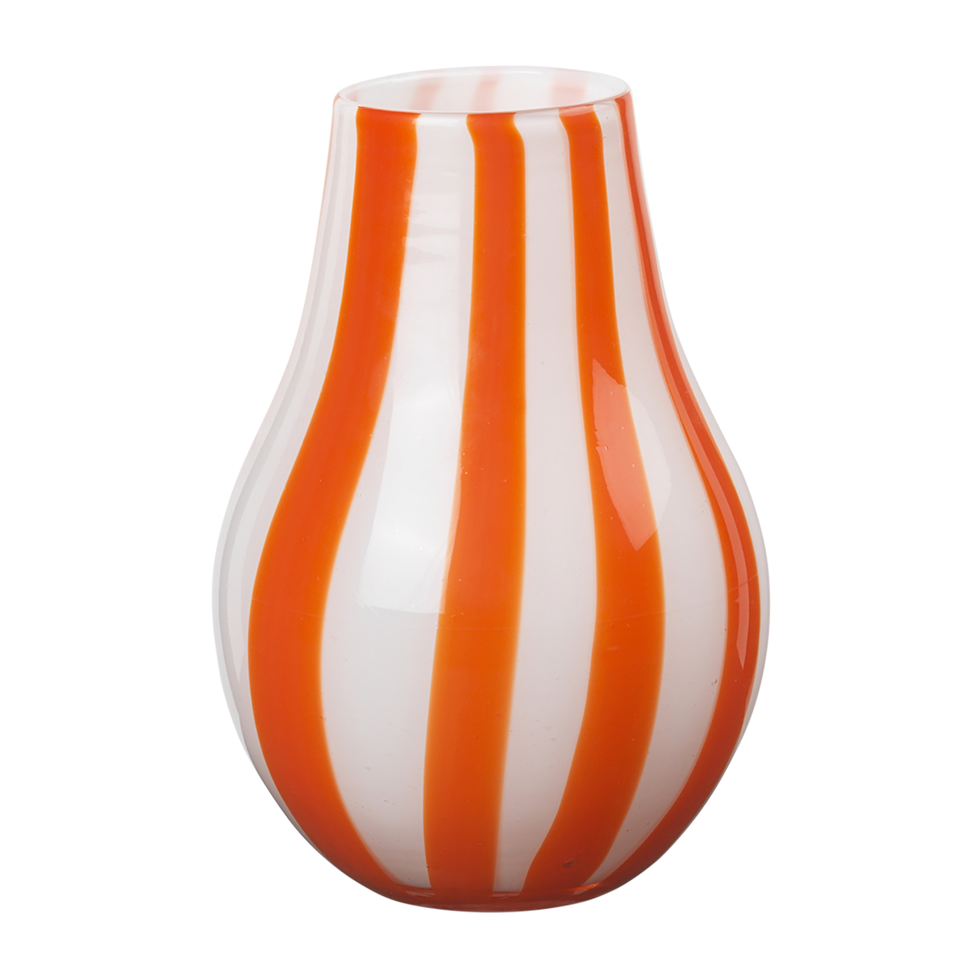 Jarrón Ada Stripe 22,5 cm Pumpkin orange