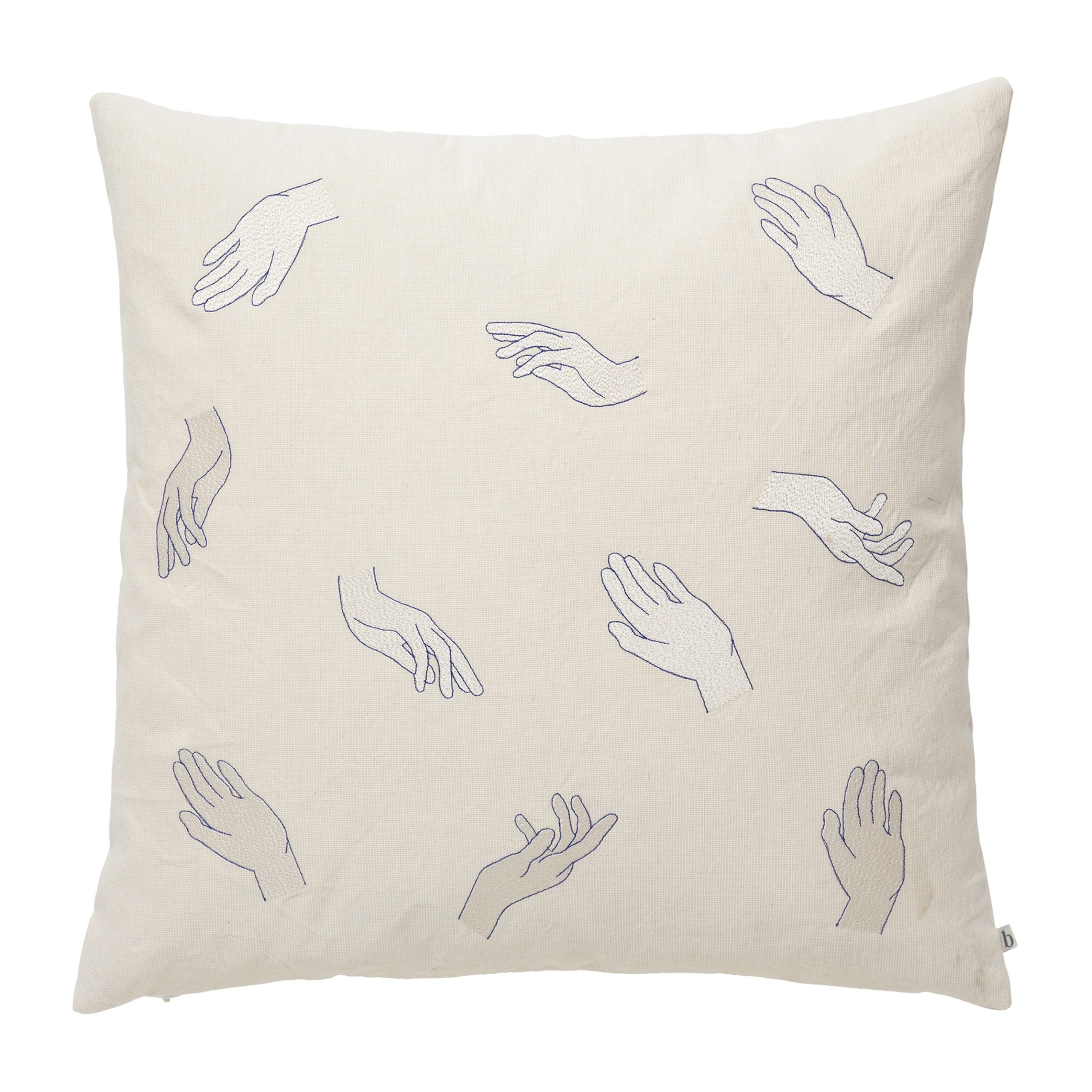 Funda de cojín Touch 50x50 cm Intense blue-off white