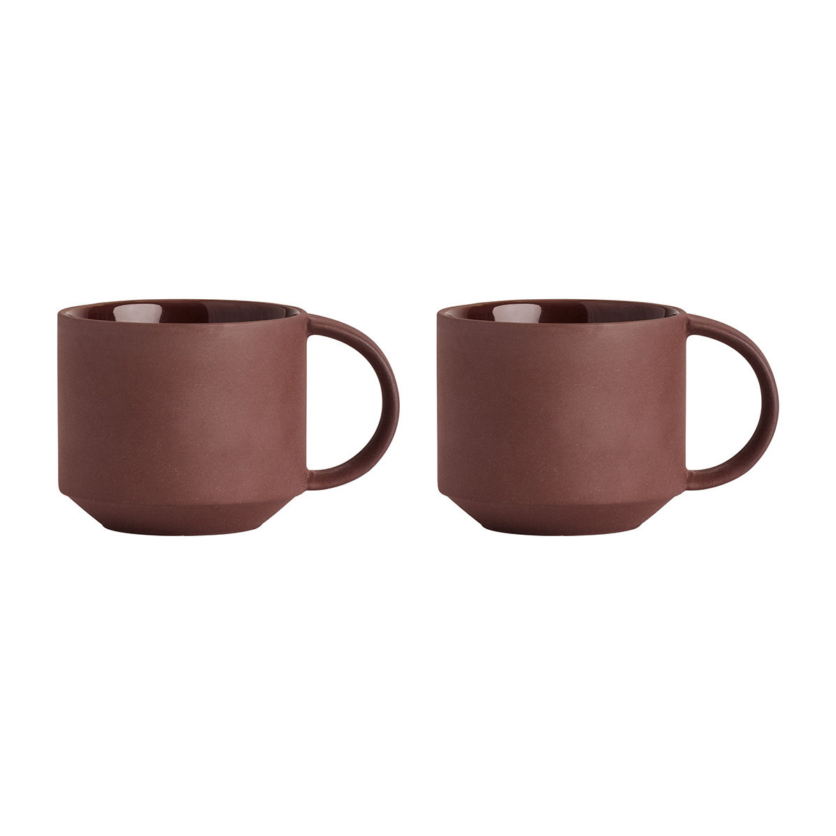 2 Tazas Yuka Dark (marrón)