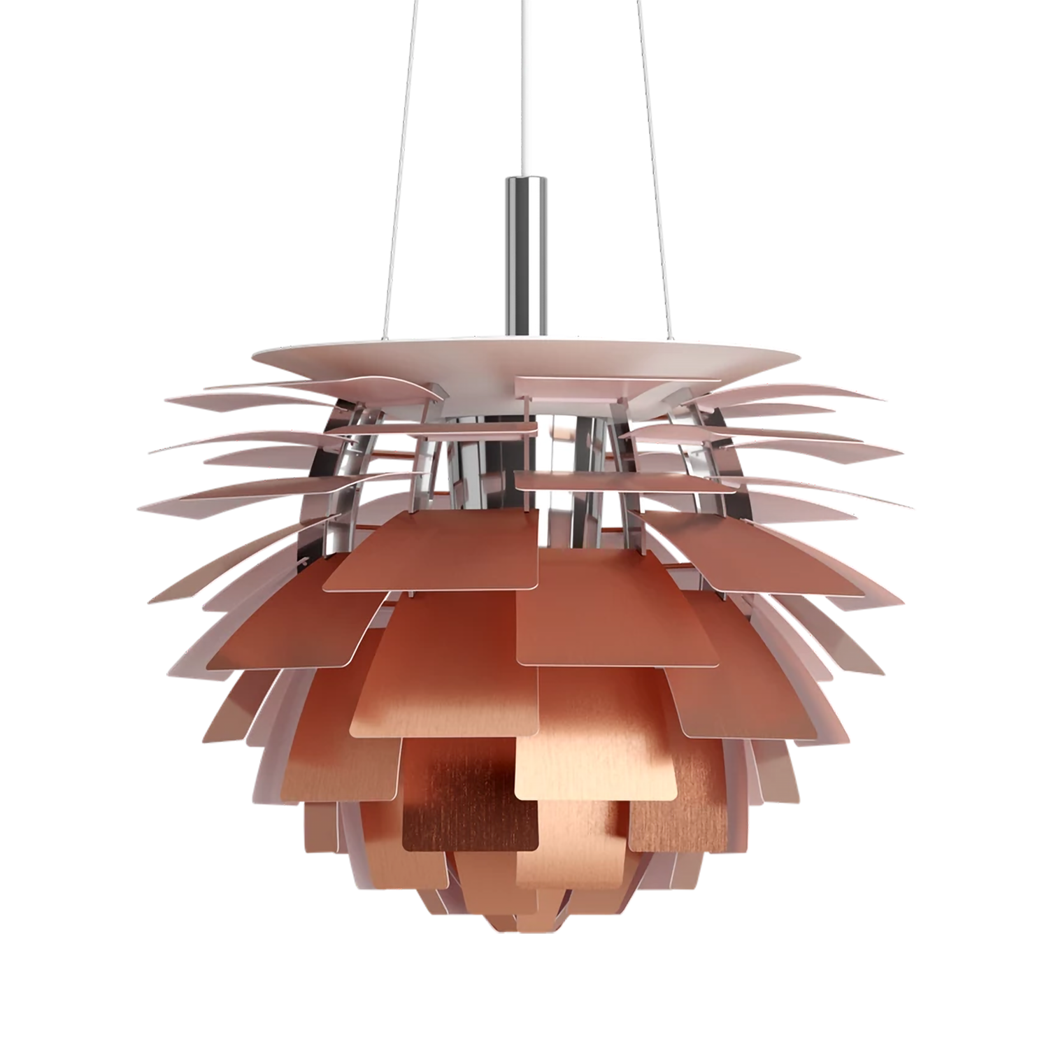 Lámpara colgante PH Artichoke E27 5,5 m cable Cobre, Ø72 cm