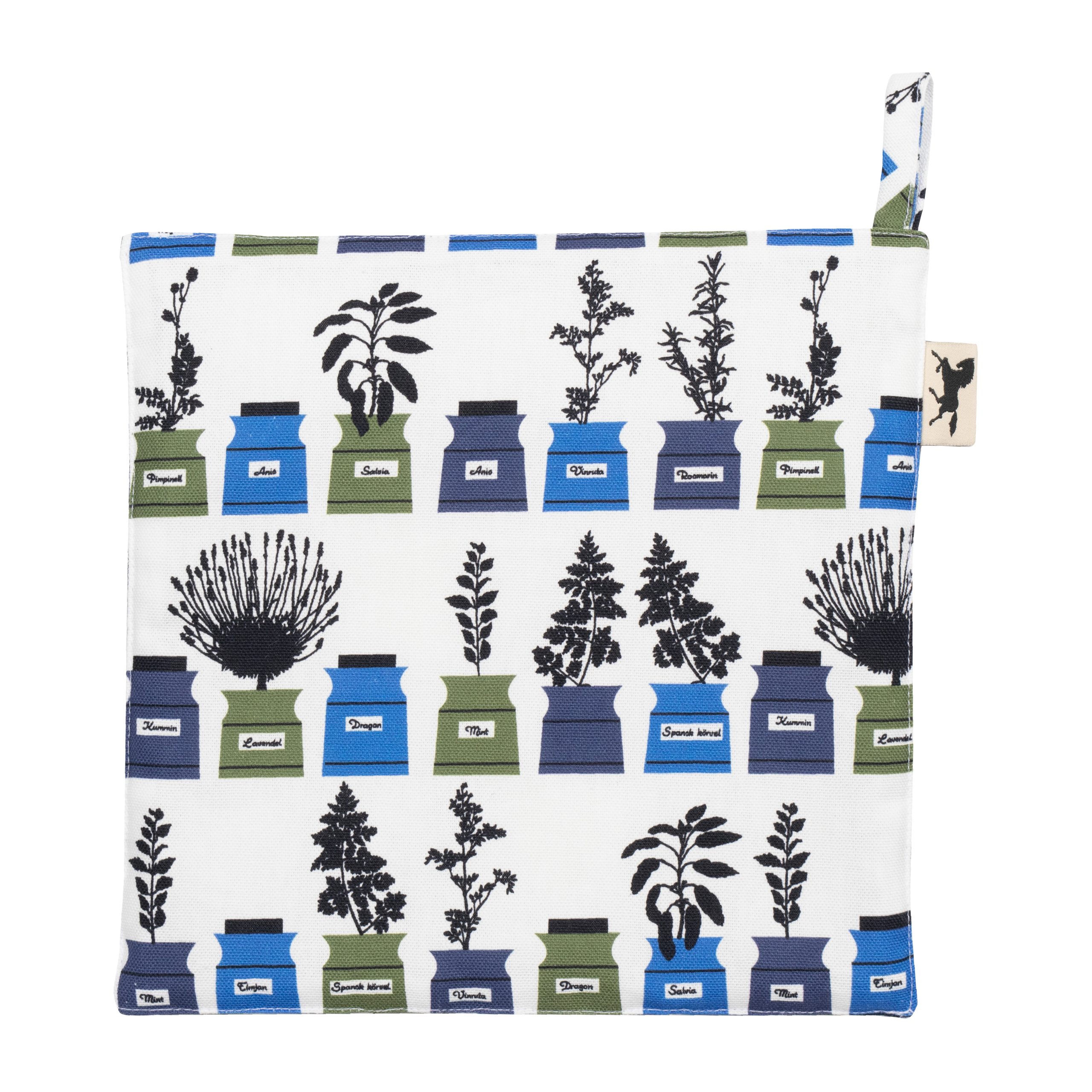 Agarrador Persons kryddskåp estampado pequeño Azul