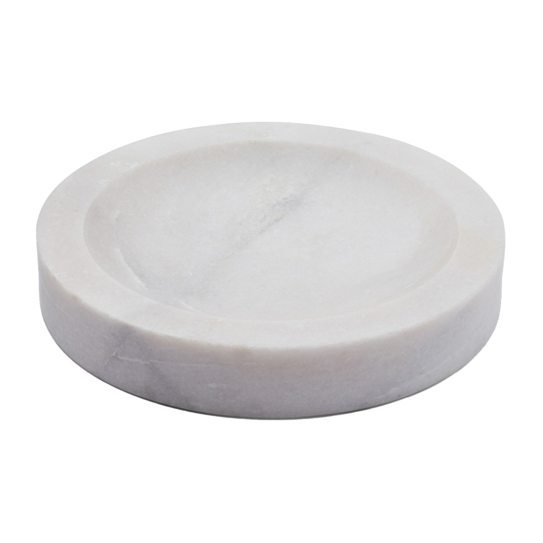 Bandeja de mármol Humdakin Ø30 cm Natur-blanco