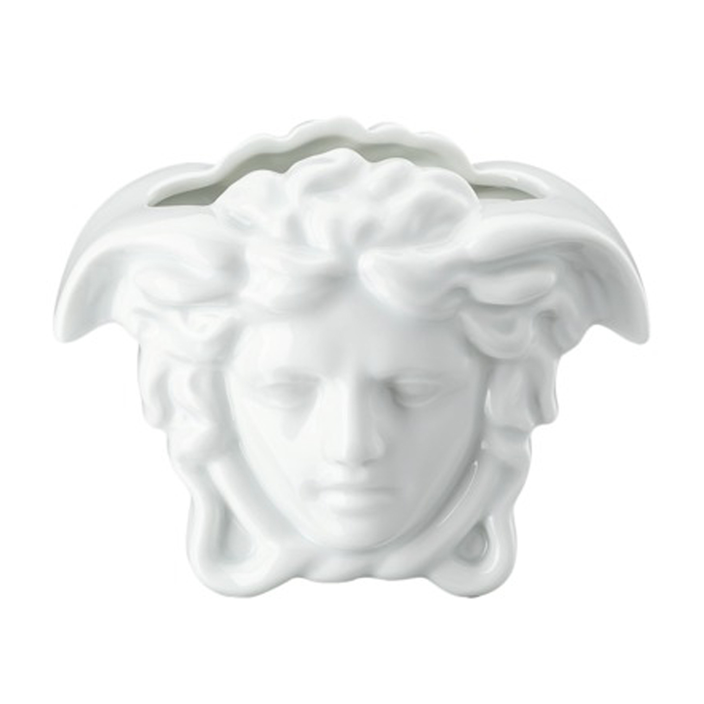Jarrón Versace Medusa Grande 9 cm blanco