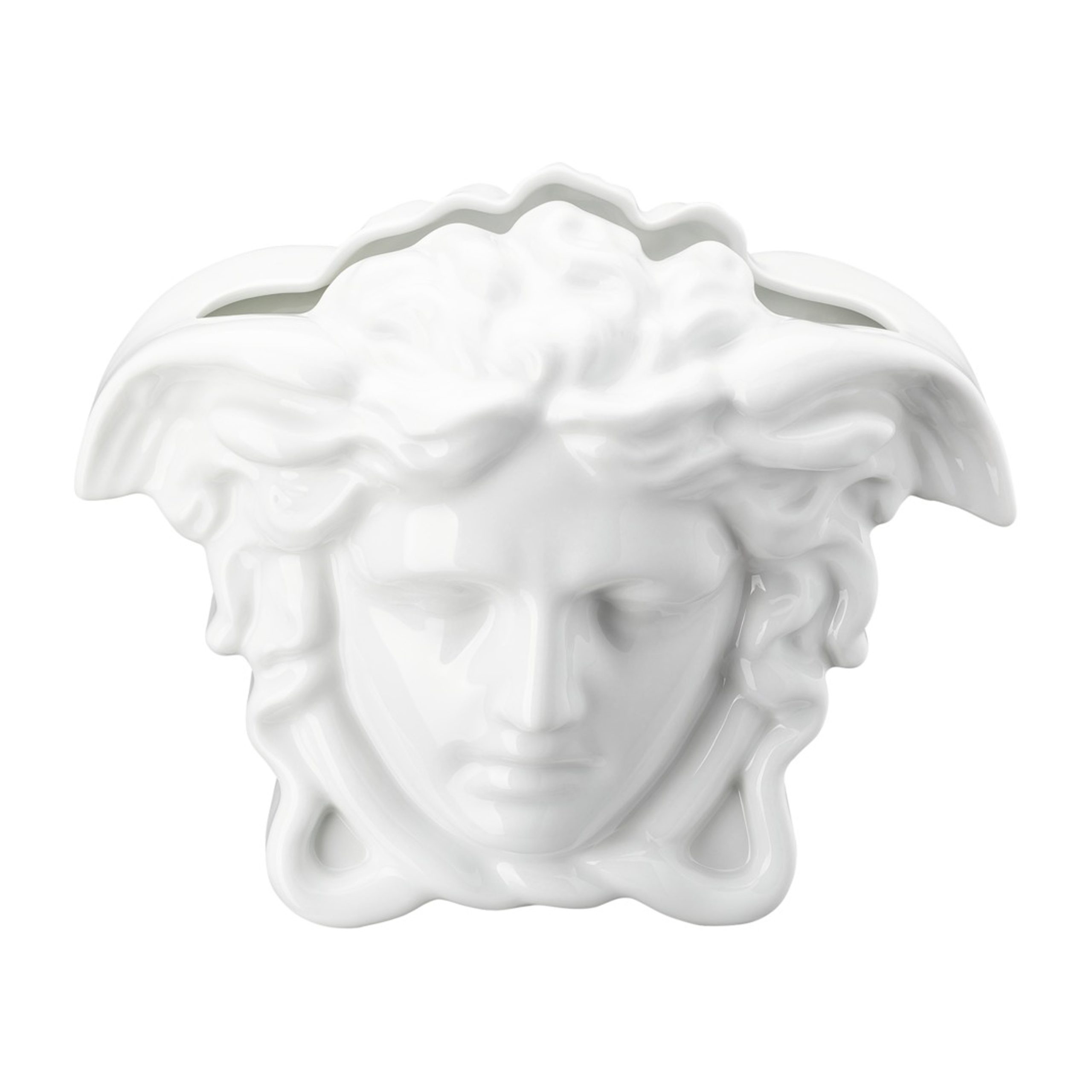 Jarrón Versace Medusa Grande 21 cm blanco
