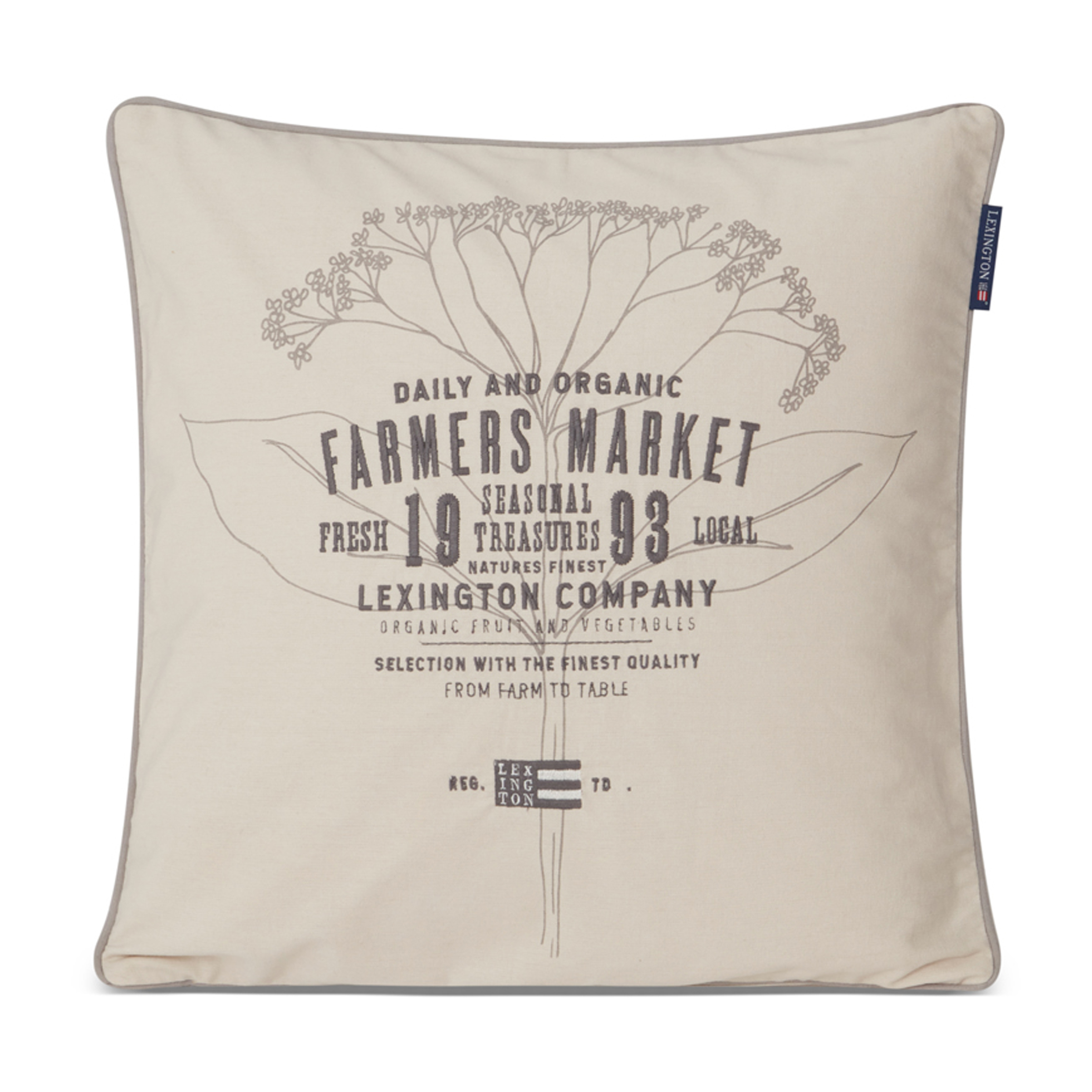 Funda de cojín Farmers Market 50x50 cm Beige