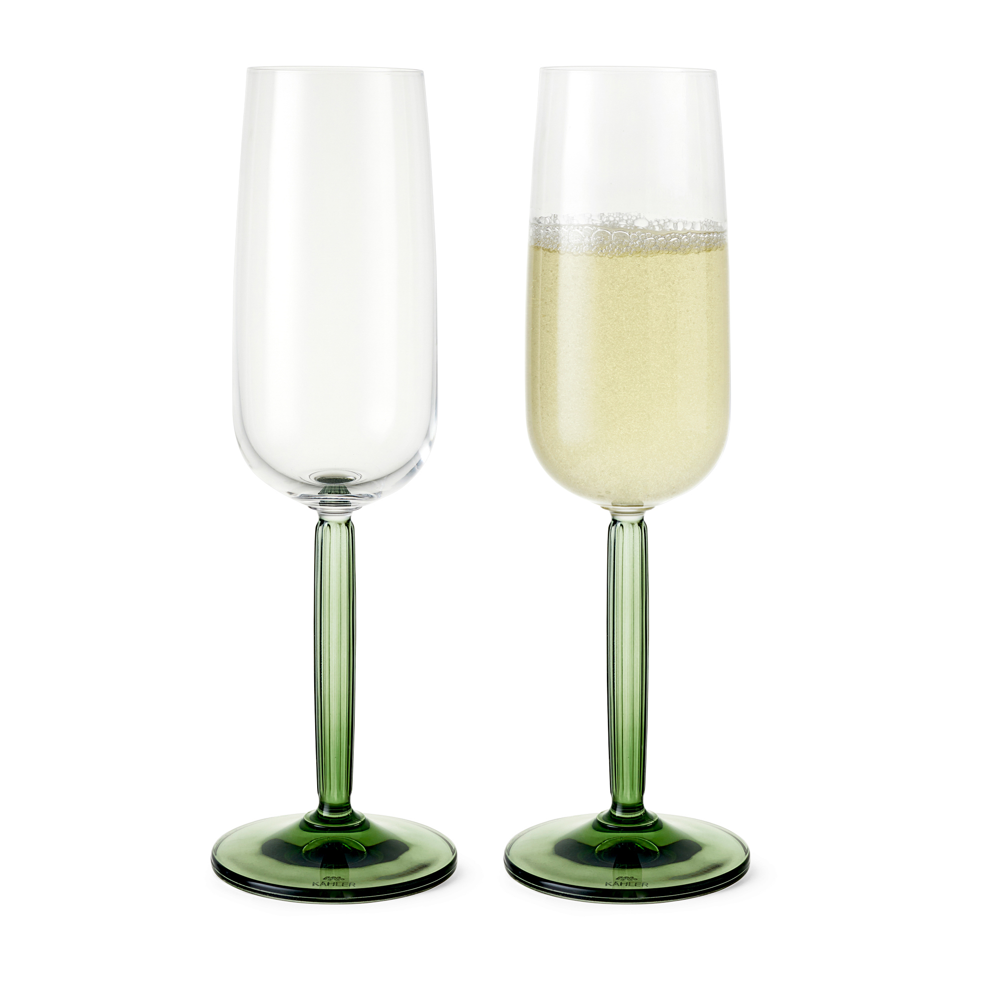 2 Copas de champagne Hammershøi 24 cl verde