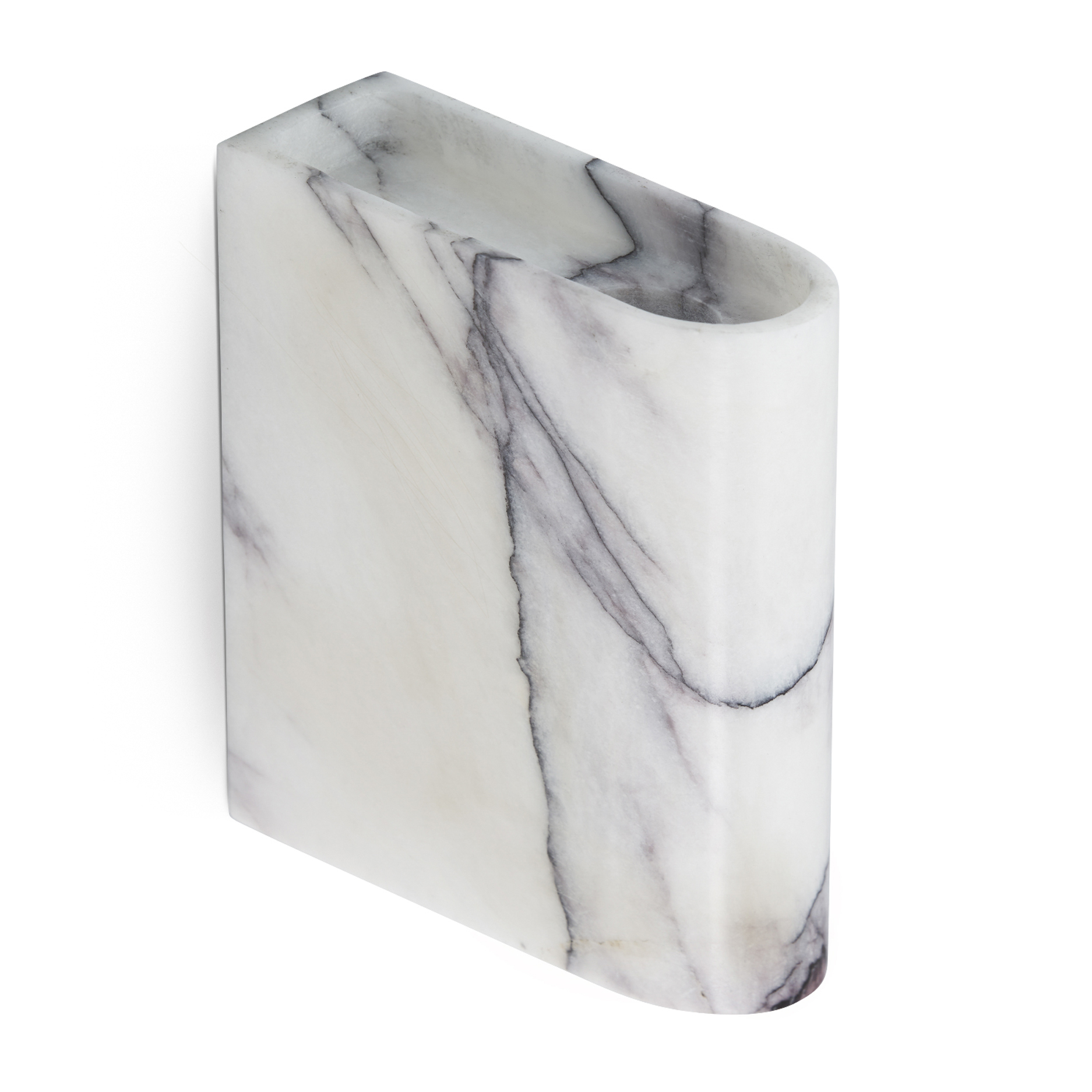 Portavelas pared Monolith Mixed white marble