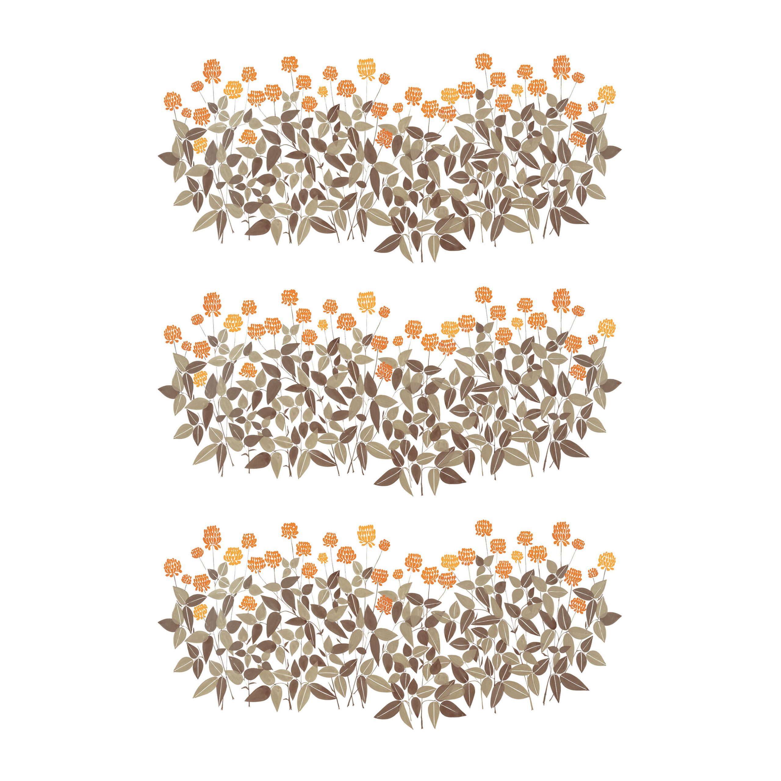 Tela Ängsmark Verde-Naranja