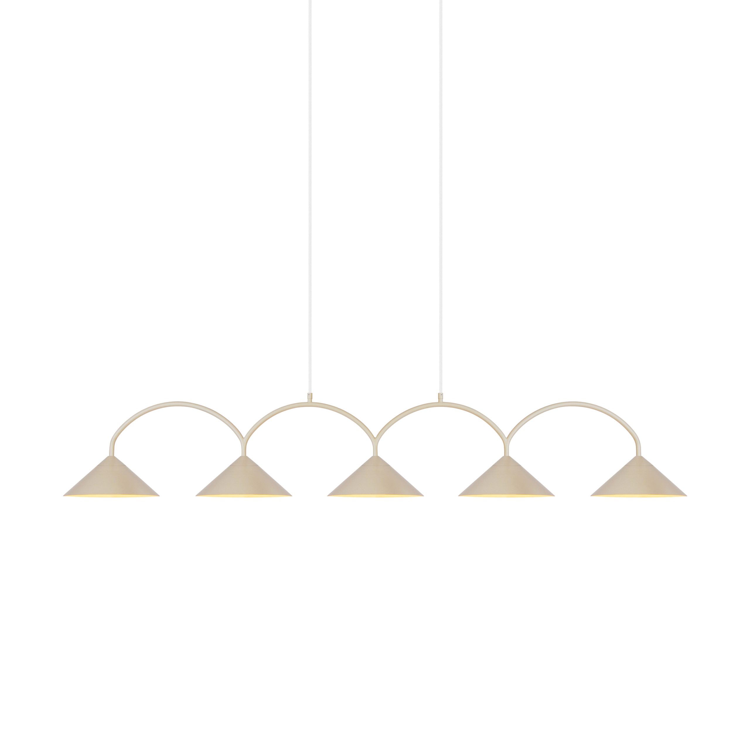 Lámpara colgante Curve 5 Beige
