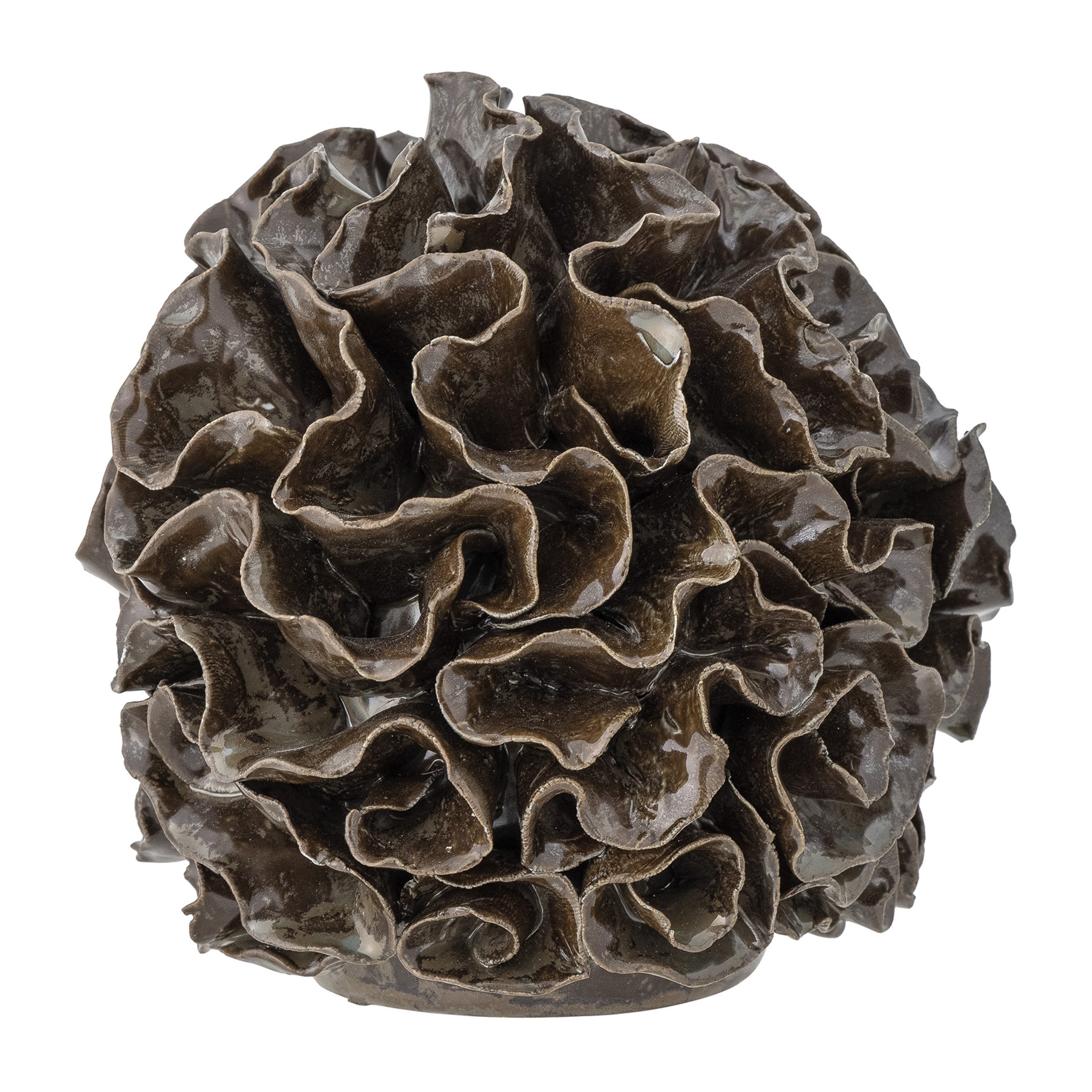 Adorno Delvan Ø13,5 cm marrón