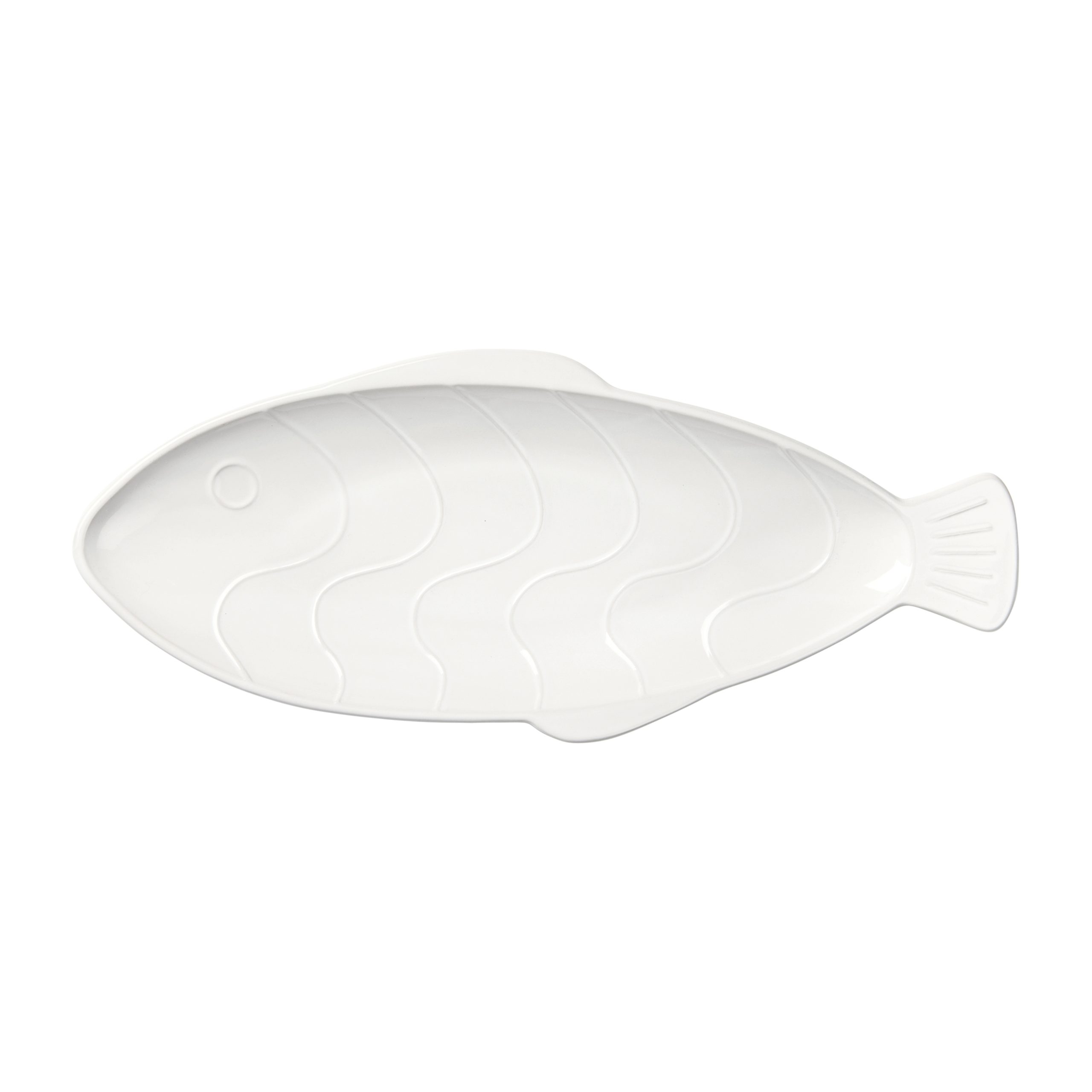 Plato Pesce 17,6x41,4 cm Transparent white