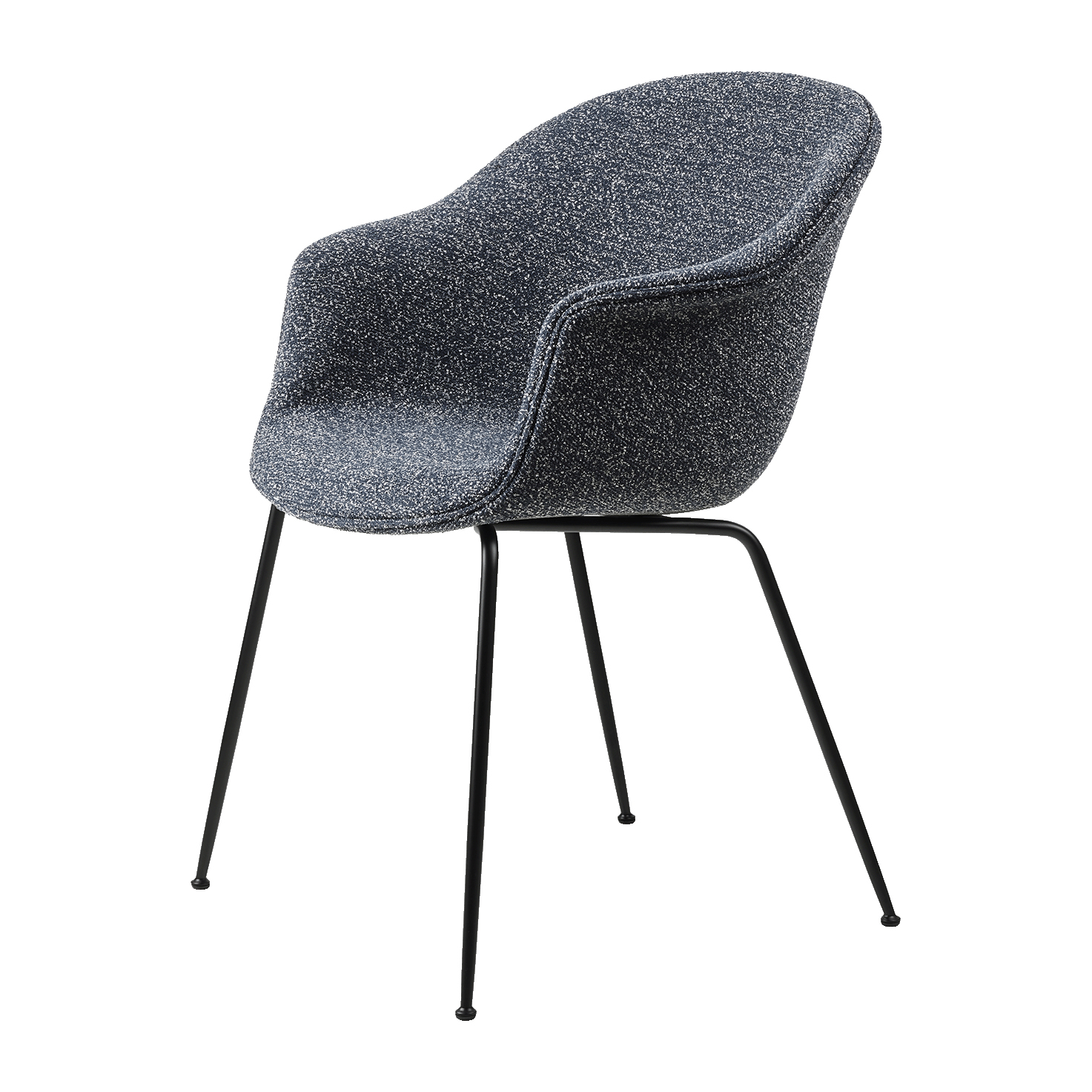 Silla Bat Flanay Upholstered Around bouclé 023-black