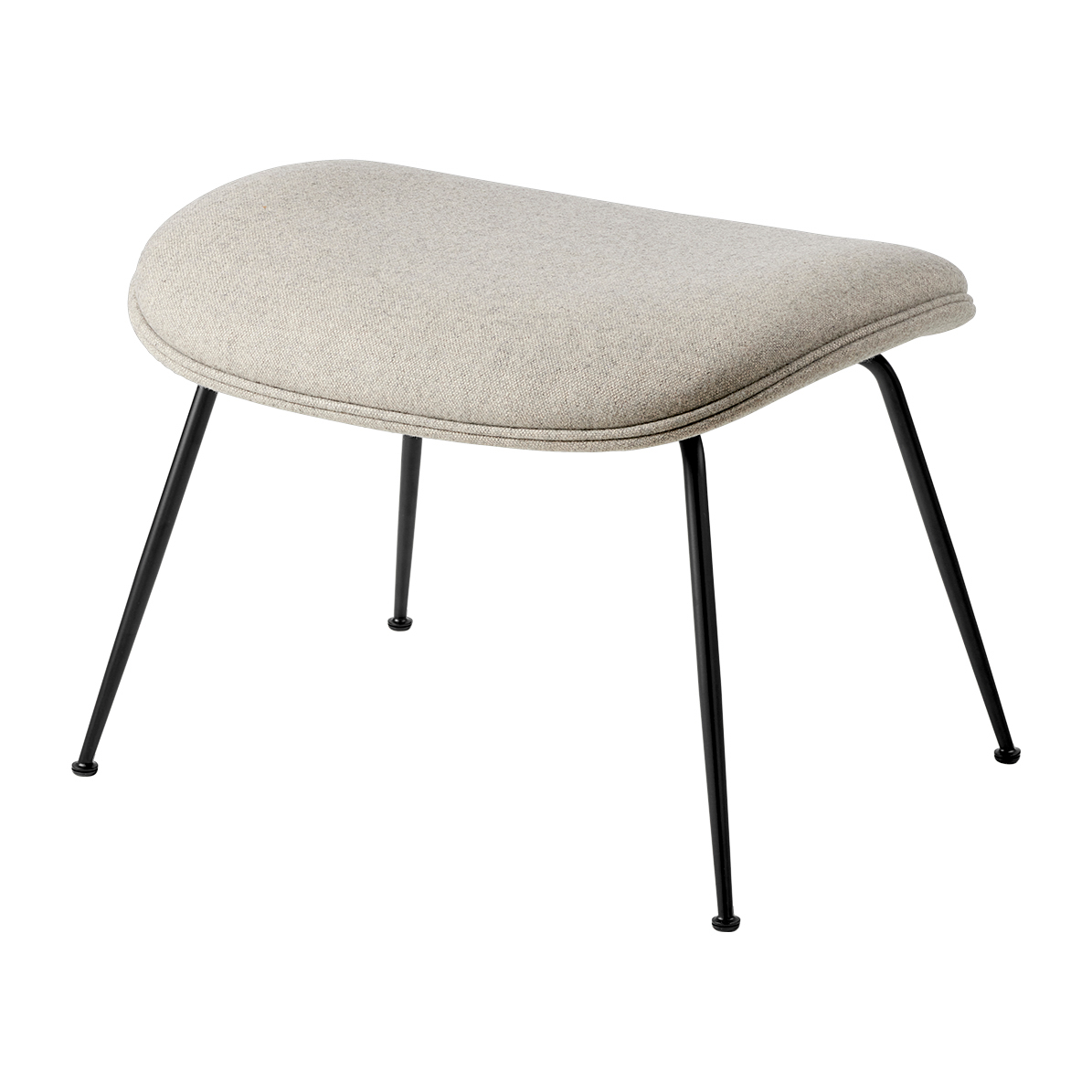 Reposapiés Beetle Ottoman totalmente tapizado conic base Plain 0025-black