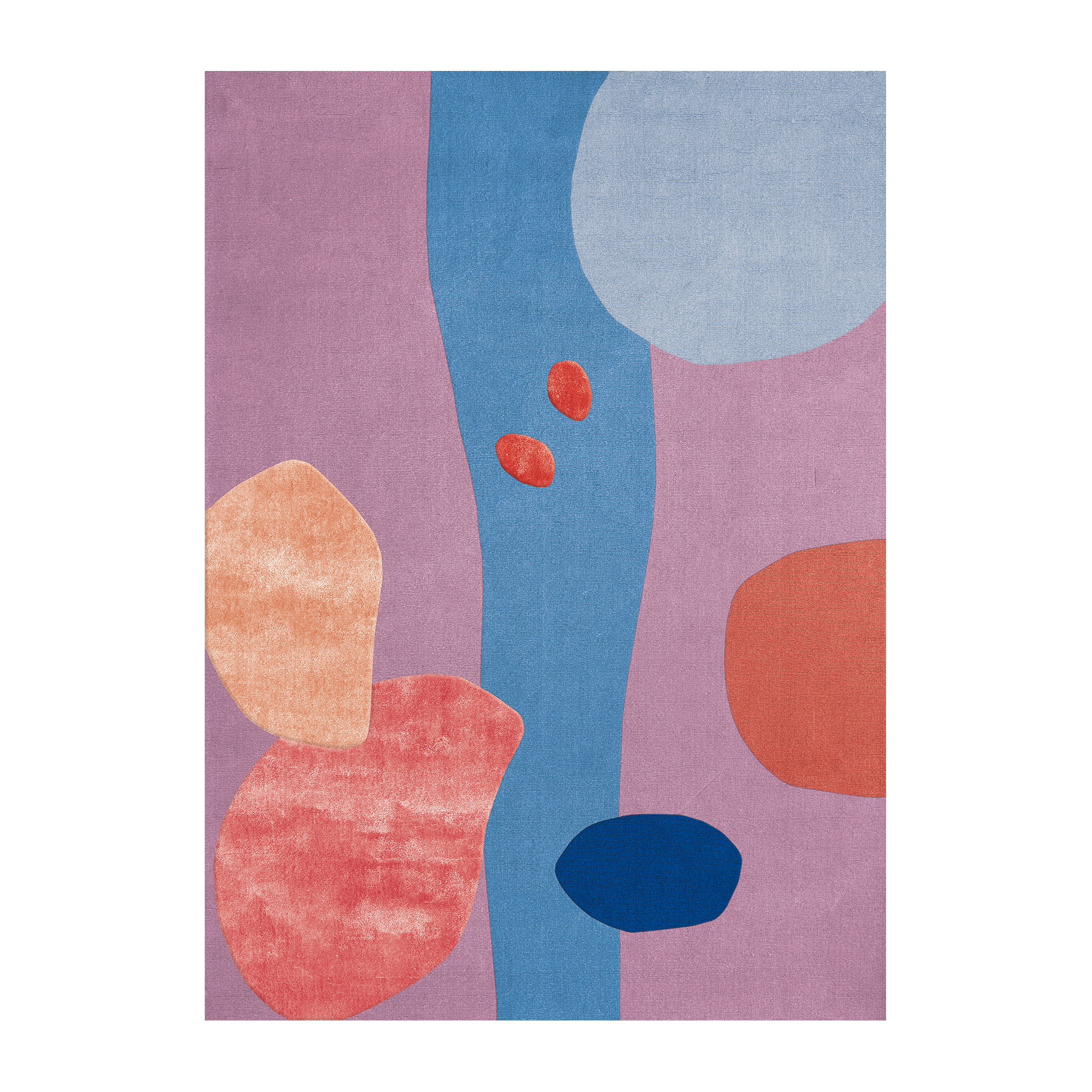 Alfombra de lana Secret Garden Pink, blue, 180x270 cm