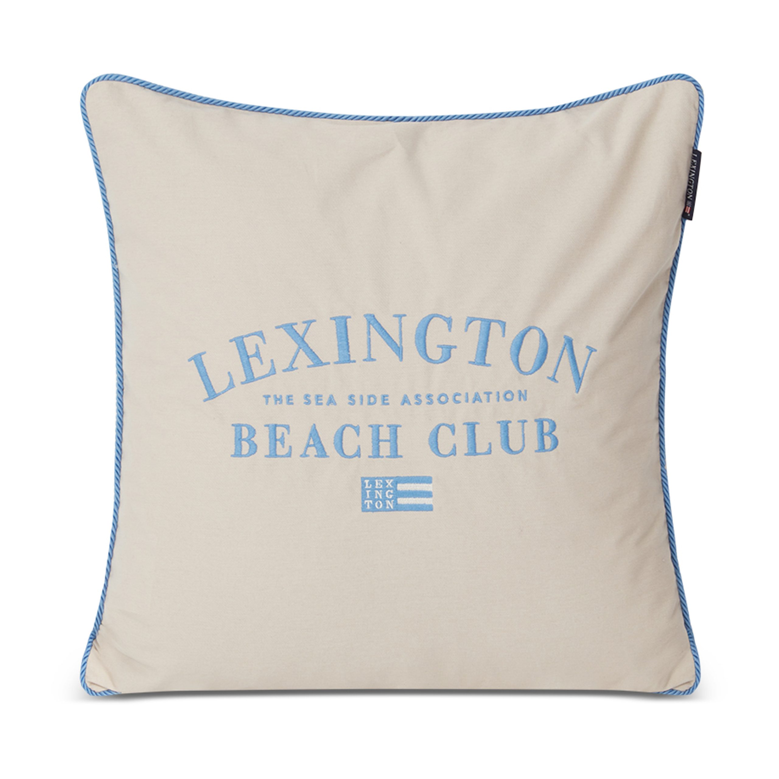 Funda de cojín Beach Club Embroidered 50x50 cm Beige-azul