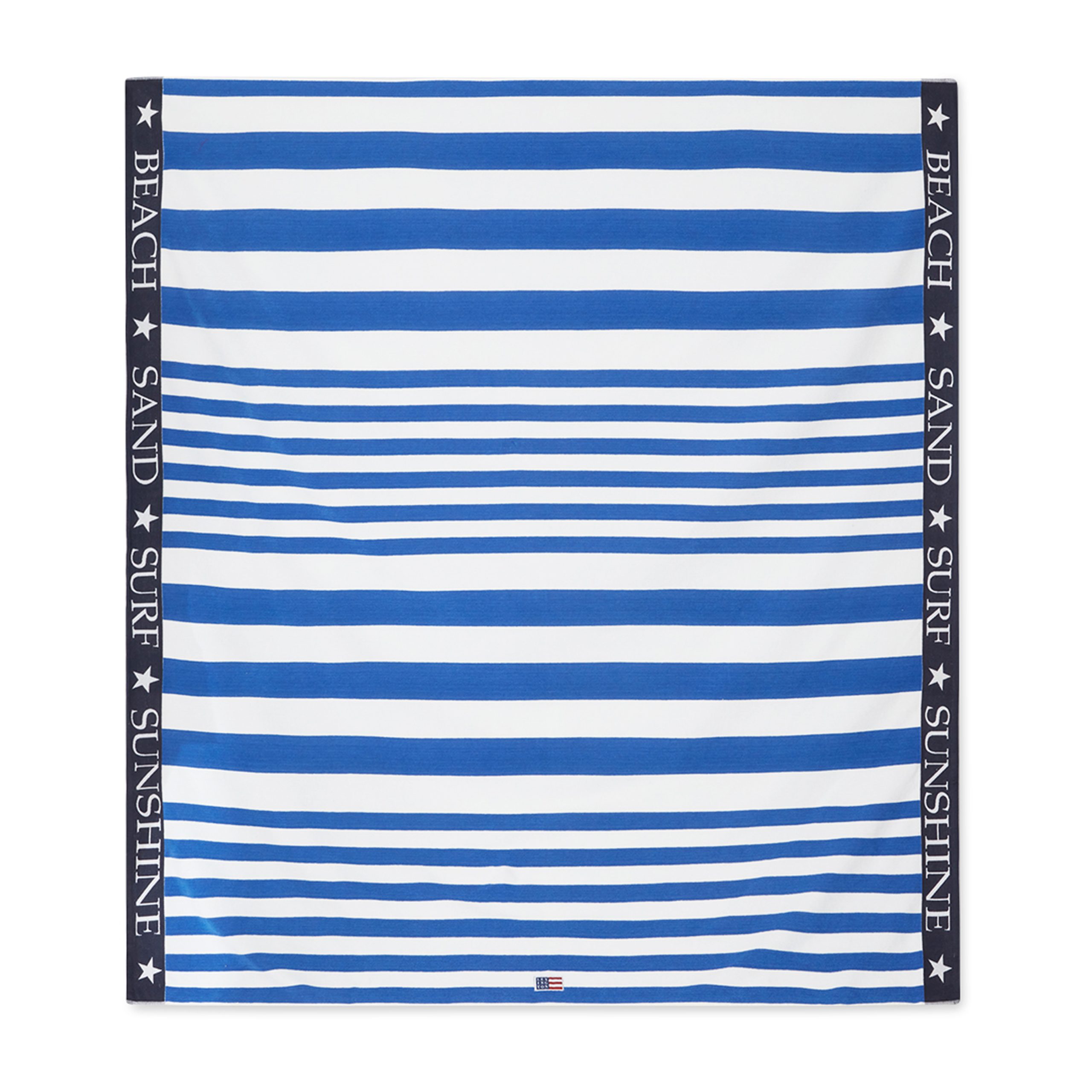 Toalla de playa Striped Family 200x180 cm Azul-blanco