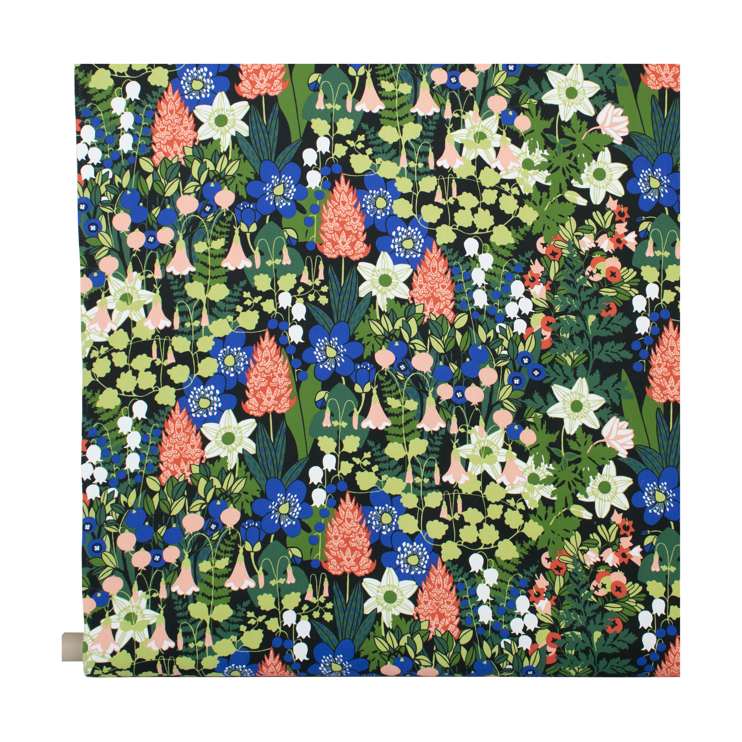 Tela Skogen Negro-verde-rosa