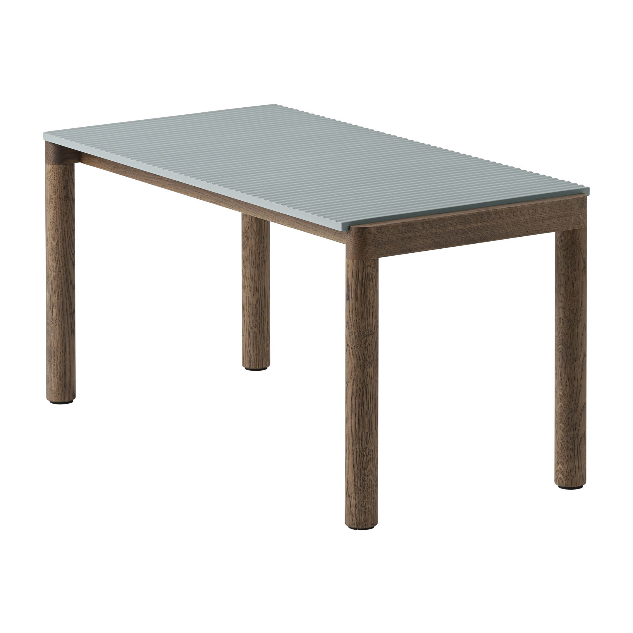 Mesa de centro Couple 1 Wavy 40x84x40 cm Pale blue-dark oiled oak