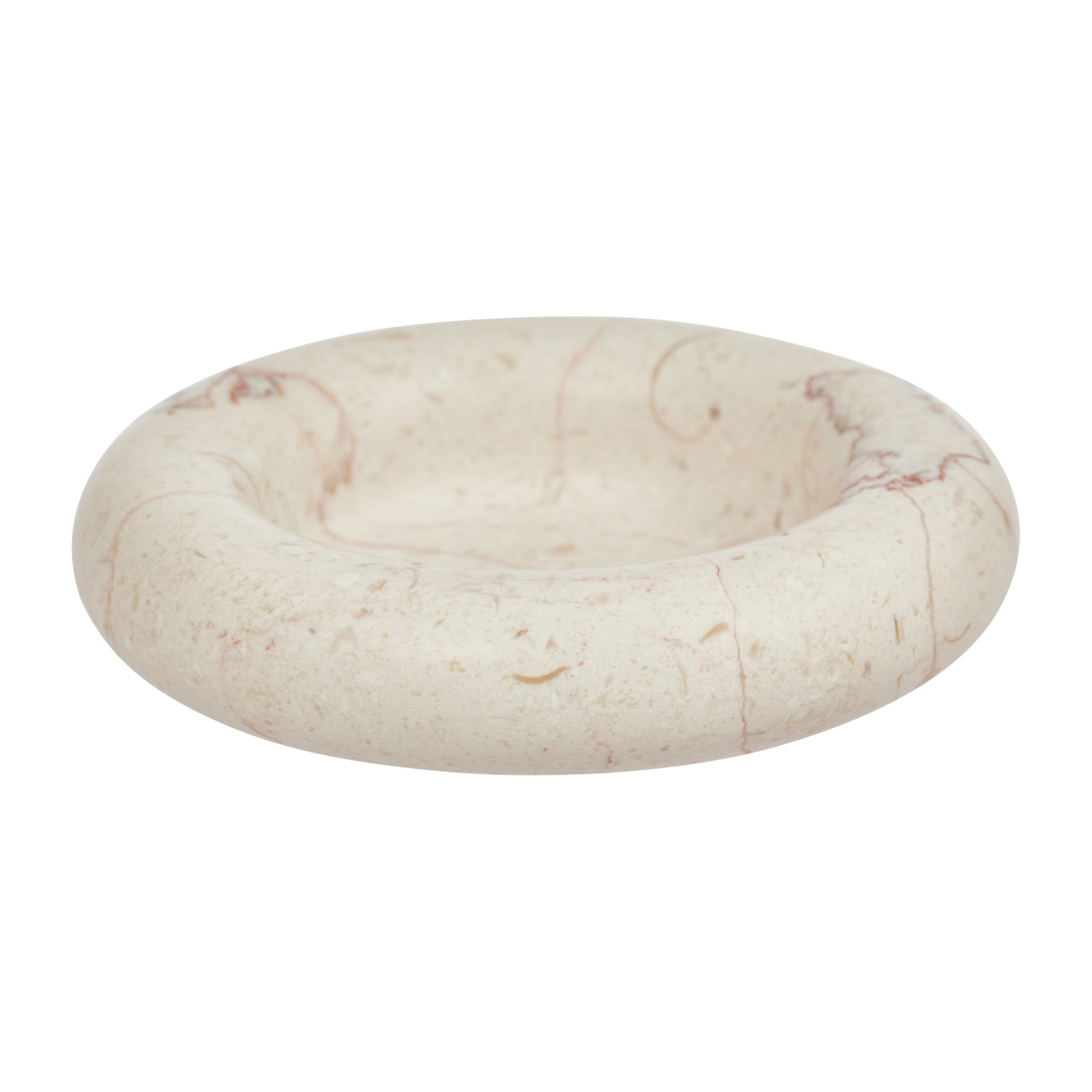 Soporte para velas Savi mármol Ø13,8 cm Offwhite