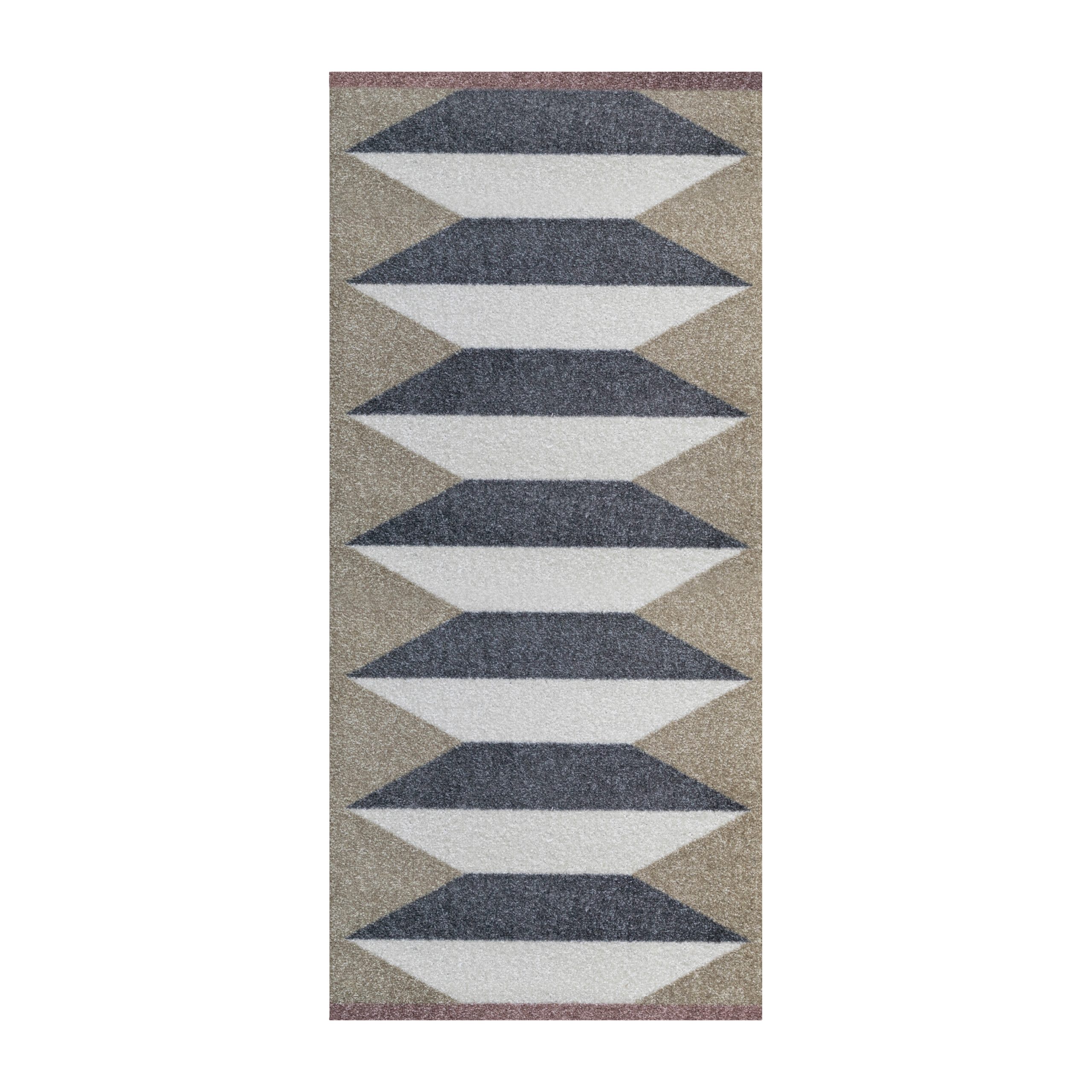 Alfombra de recibidor Accordion all-round Sand, 70x155 cm