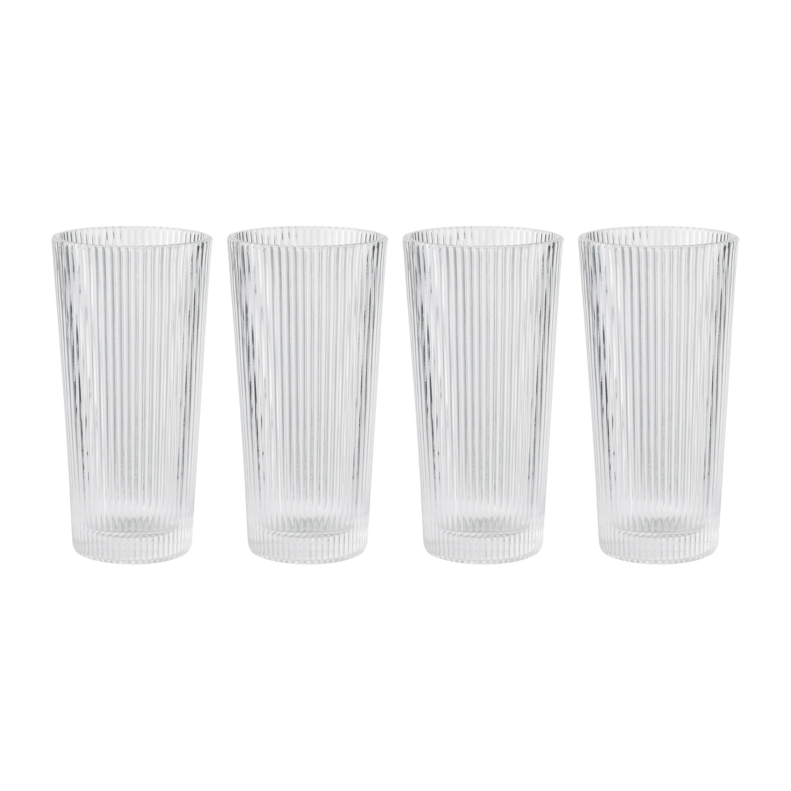 4 Vasos Pilastro long drink 30 cl Clear